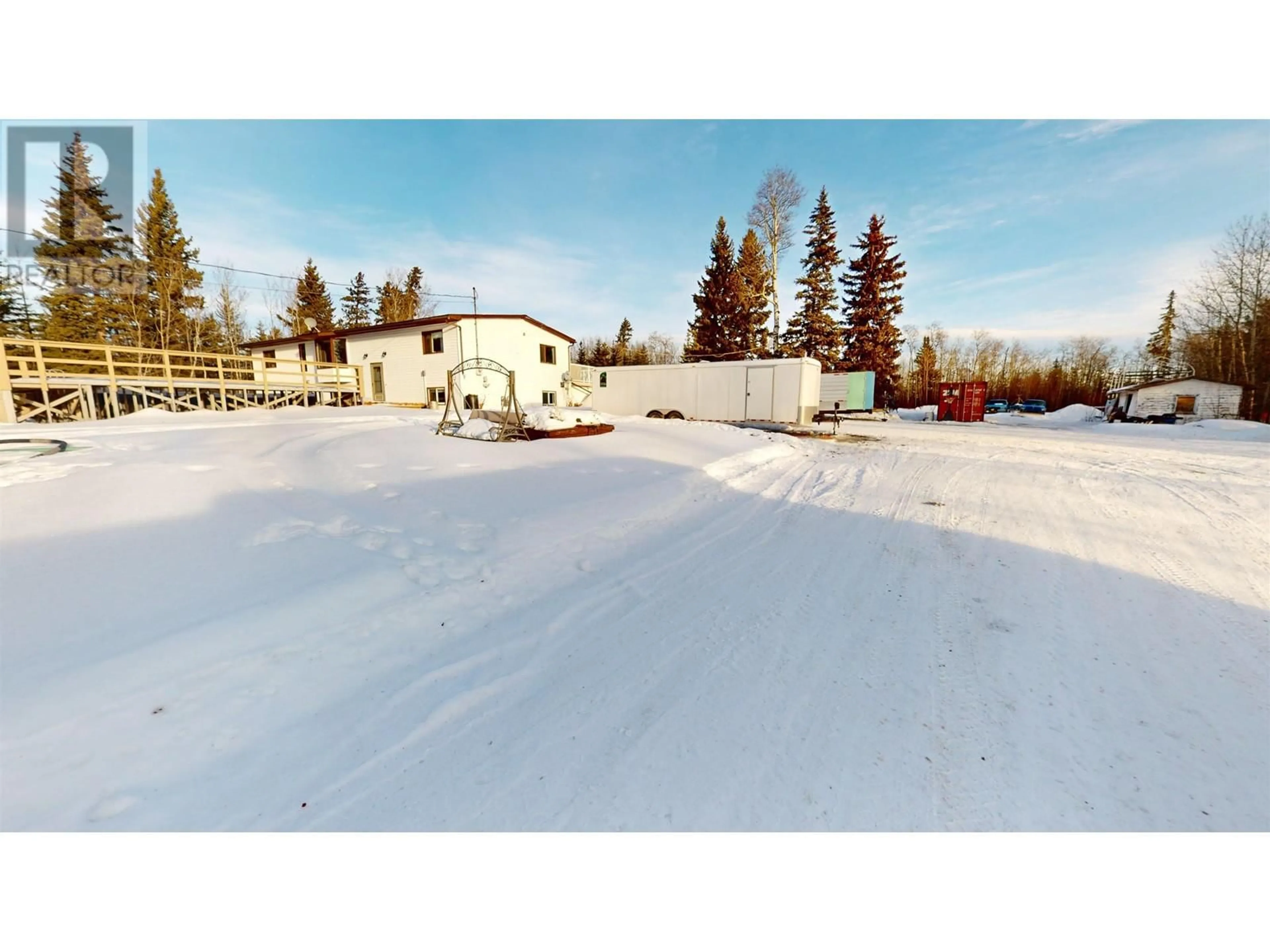 A pic from outside/outdoor area/front of a property/back of a property/a pic from drone, unknown for 13445 CANARY ROAD, Charlie Lake British Columbia V1J8K7