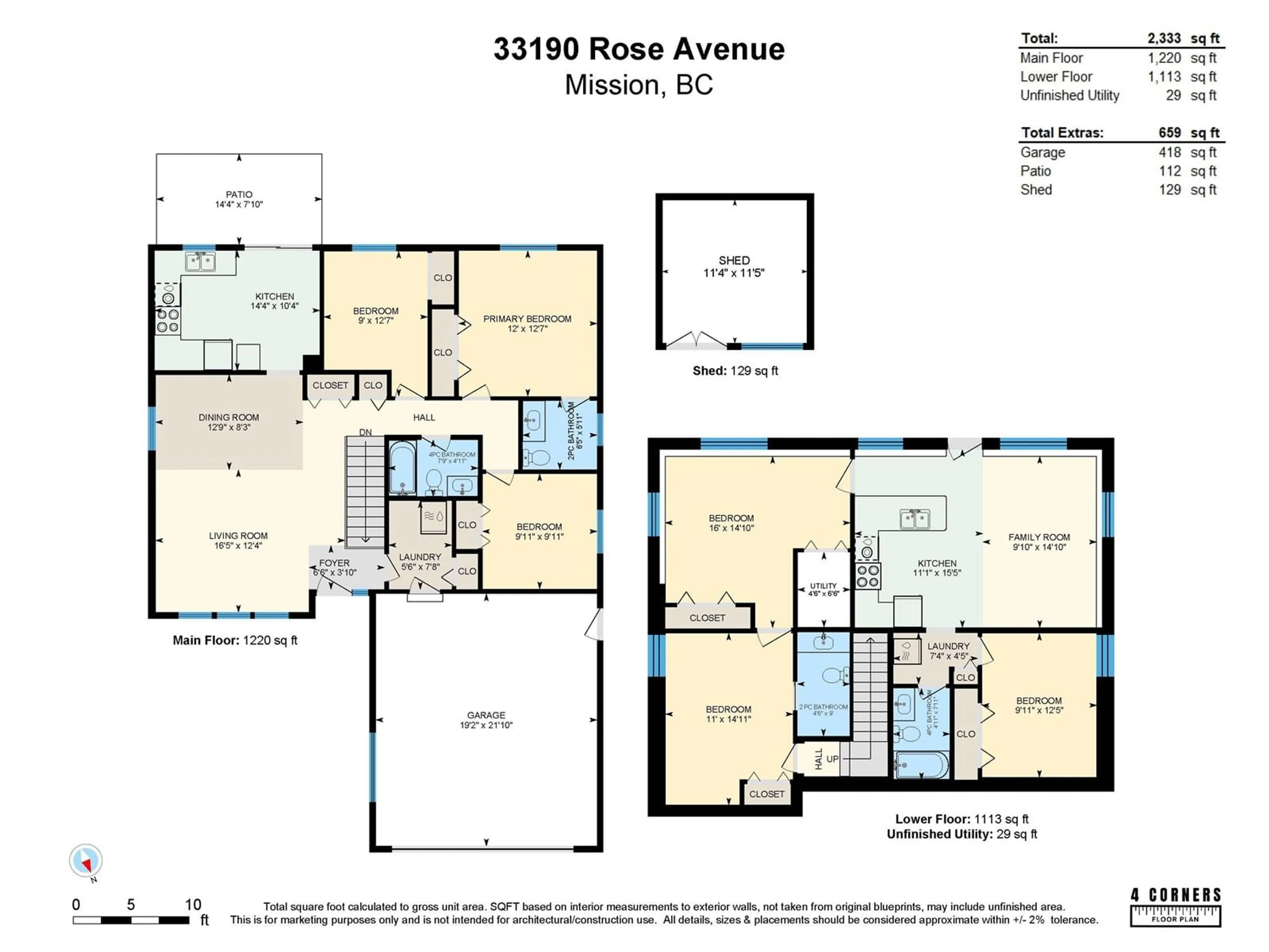 Floor plan for 33190 ROSE AVENUE, Mission British Columbia V2V4Z5