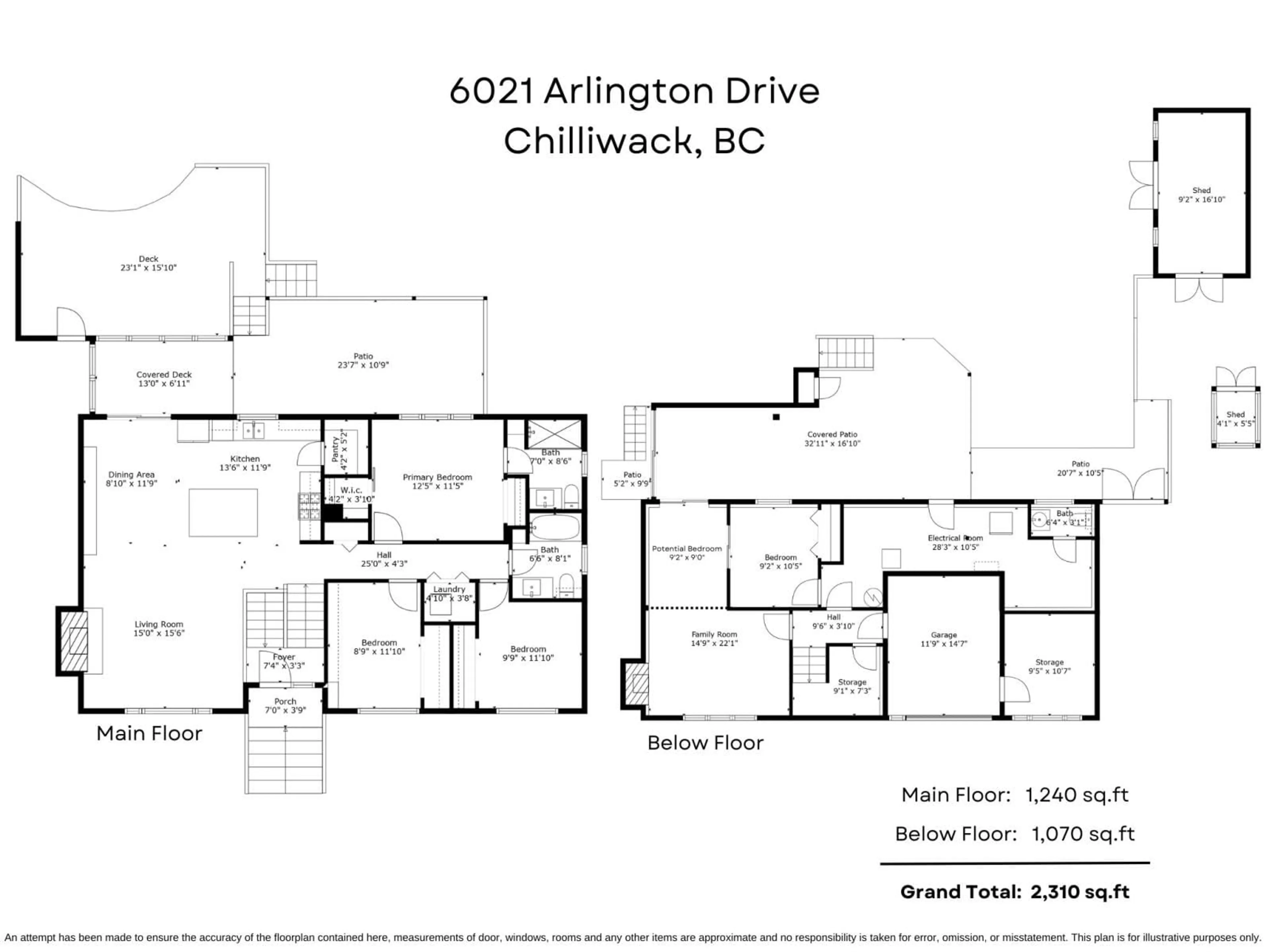 Floor plan for 6021 ARLINGTON DRIVE|Sardis South, Sardis British Columbia V2R2J6