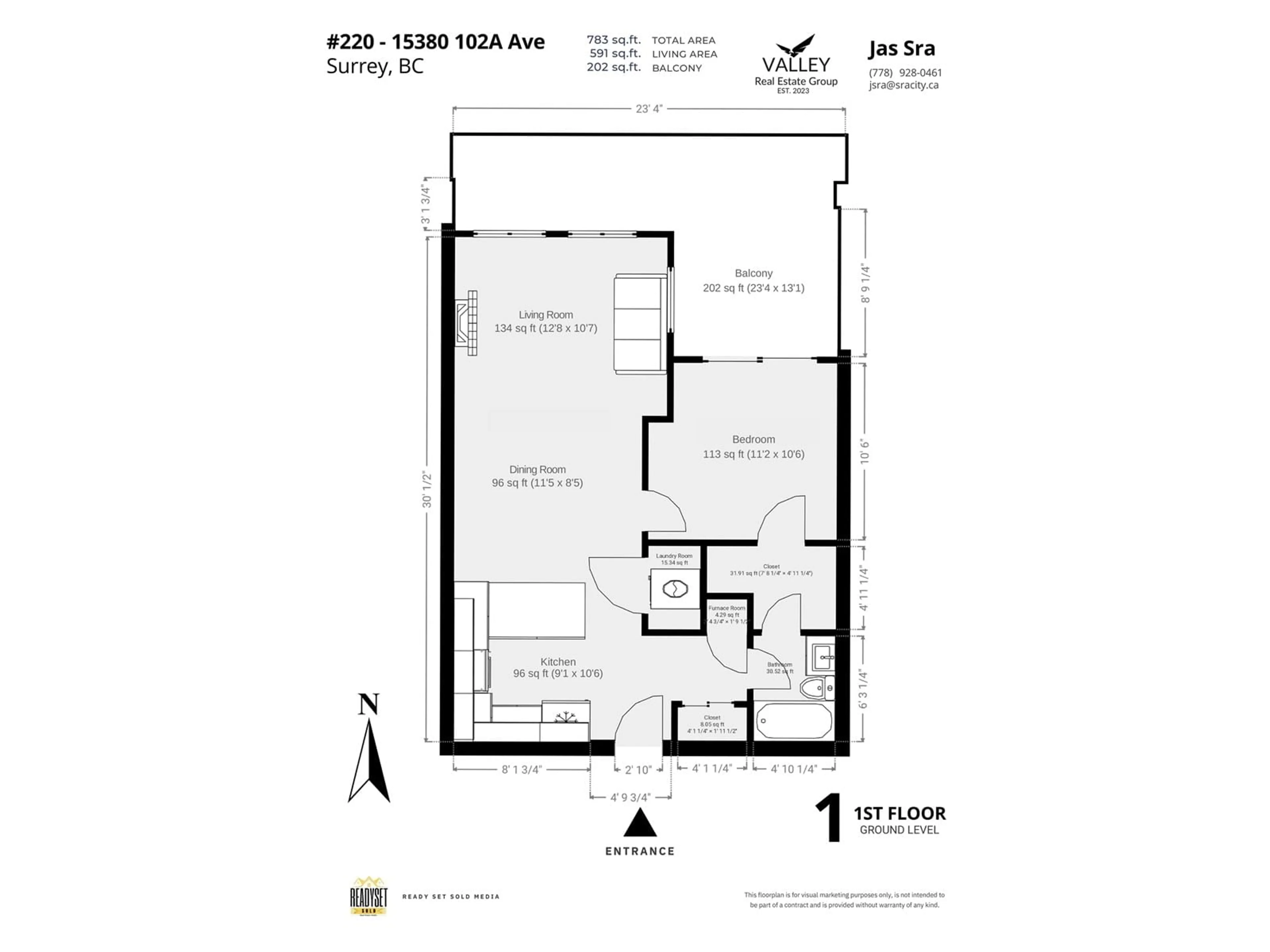 Floor plan for 220 15380 102A AVENUE, Surrey British Columbia V3R0B3