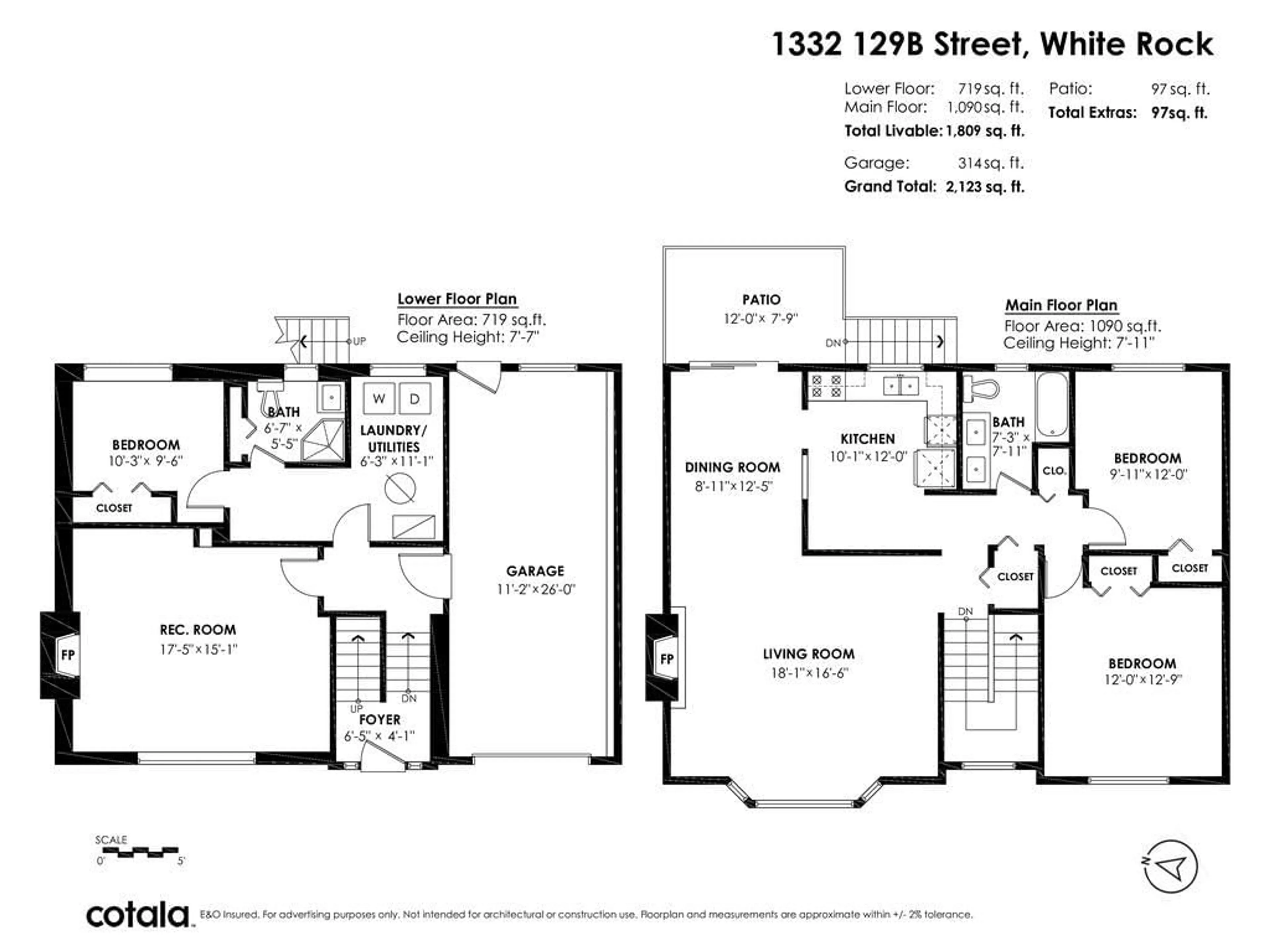 Floor plan for 1332 129B STREET, Surrey British Columbia V4A3Z3