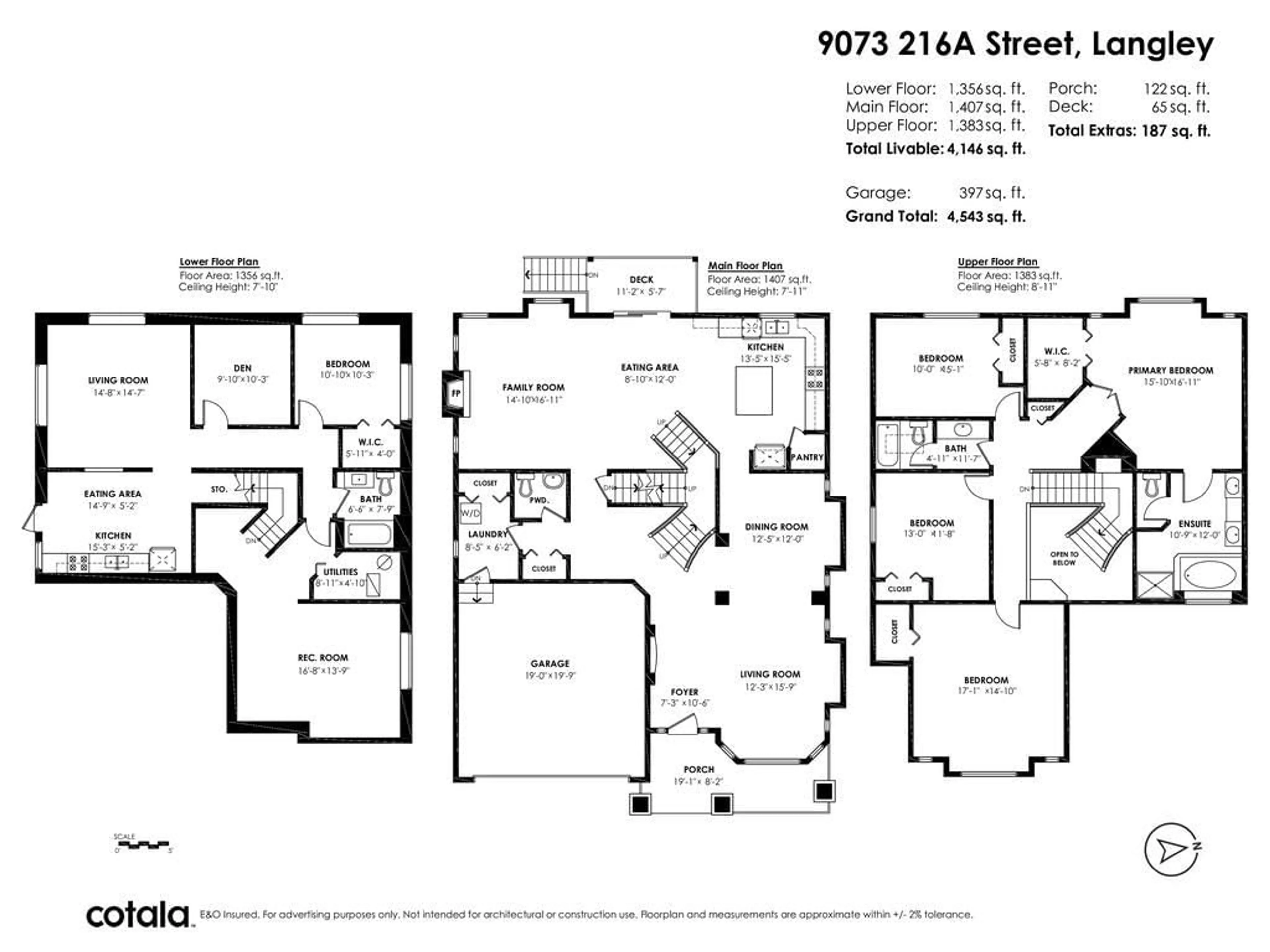 Floor plan for 9073 216A STREET, Langley British Columbia V1M4C9