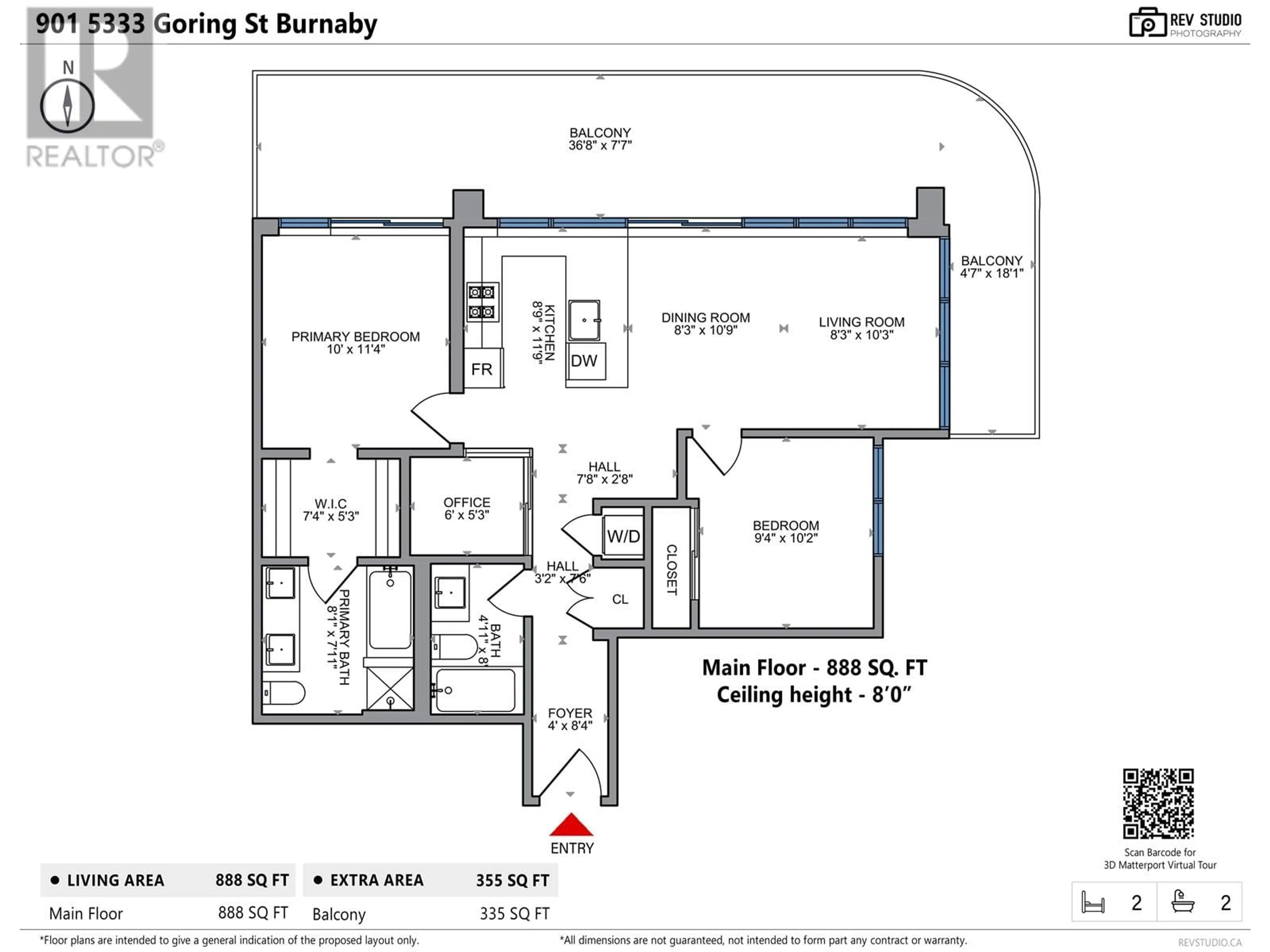 Floor plan for 901 5333 GORING STREET, Burnaby British Columbia V5B3P8