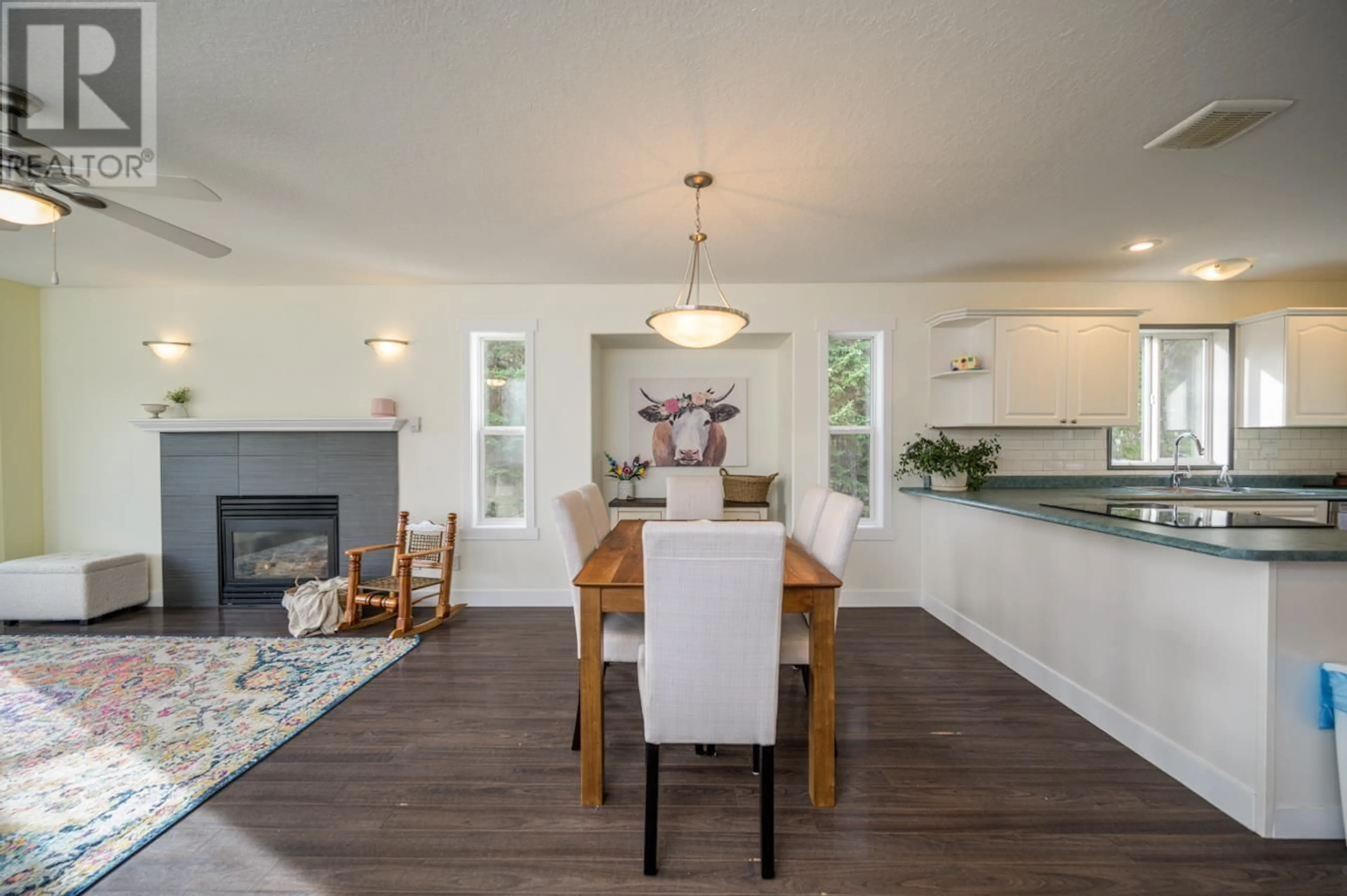 Dining room, wood/laminate floor for 3840 KNOEDLER ROAD, Prince George British Columbia V2K5W9