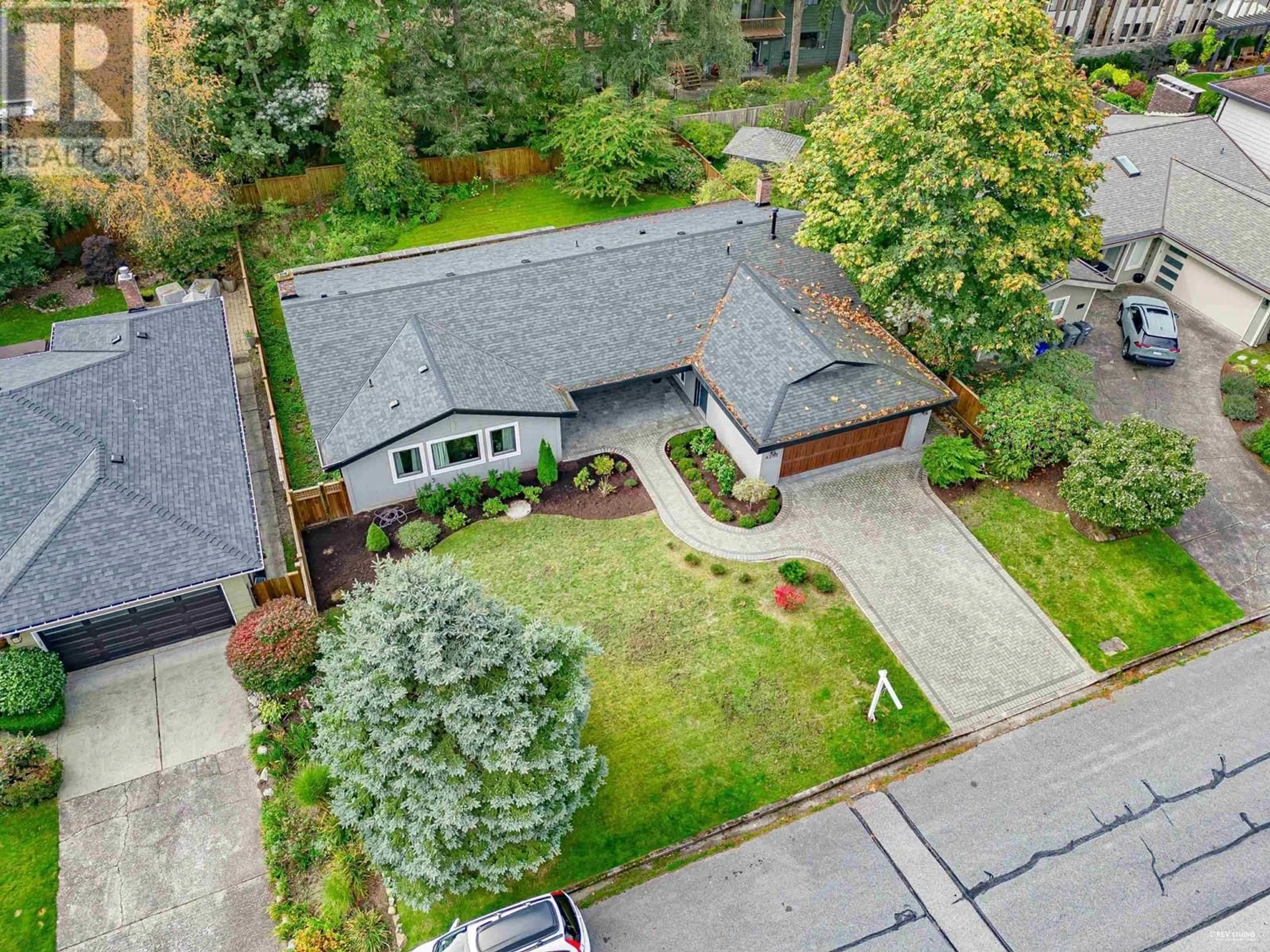 A pic from outside/outdoor area/front of a property/back of a property/a pic from drone, street for 4288 MUSQUEAM DRIVE, Vancouver British Columbia V6N3R7