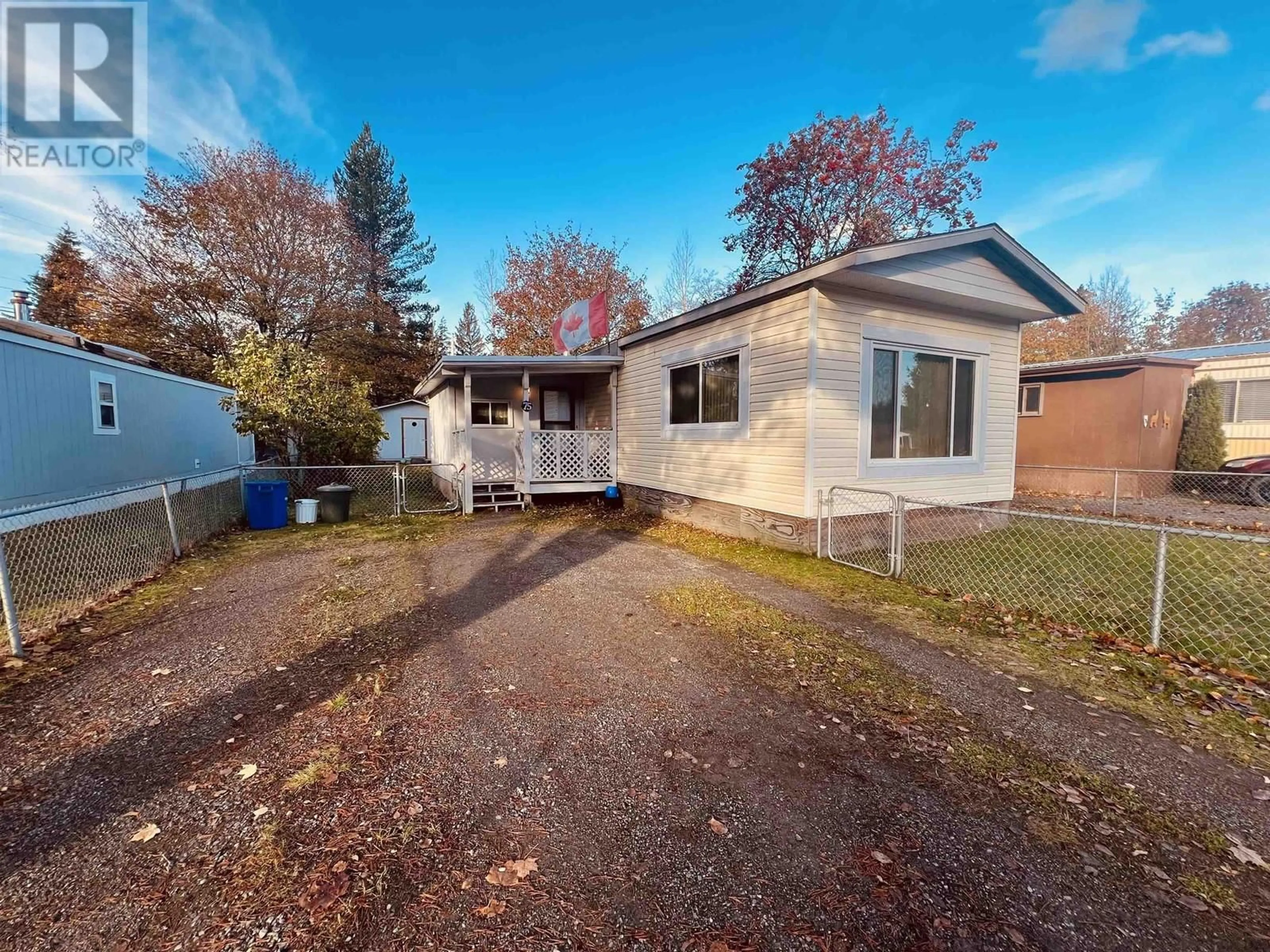 A pic from outside/outdoor area/front of a property/back of a property/a pic from drone, street for 75 3889 MULLER AVENUE, Terrace British Columbia V8G4L2