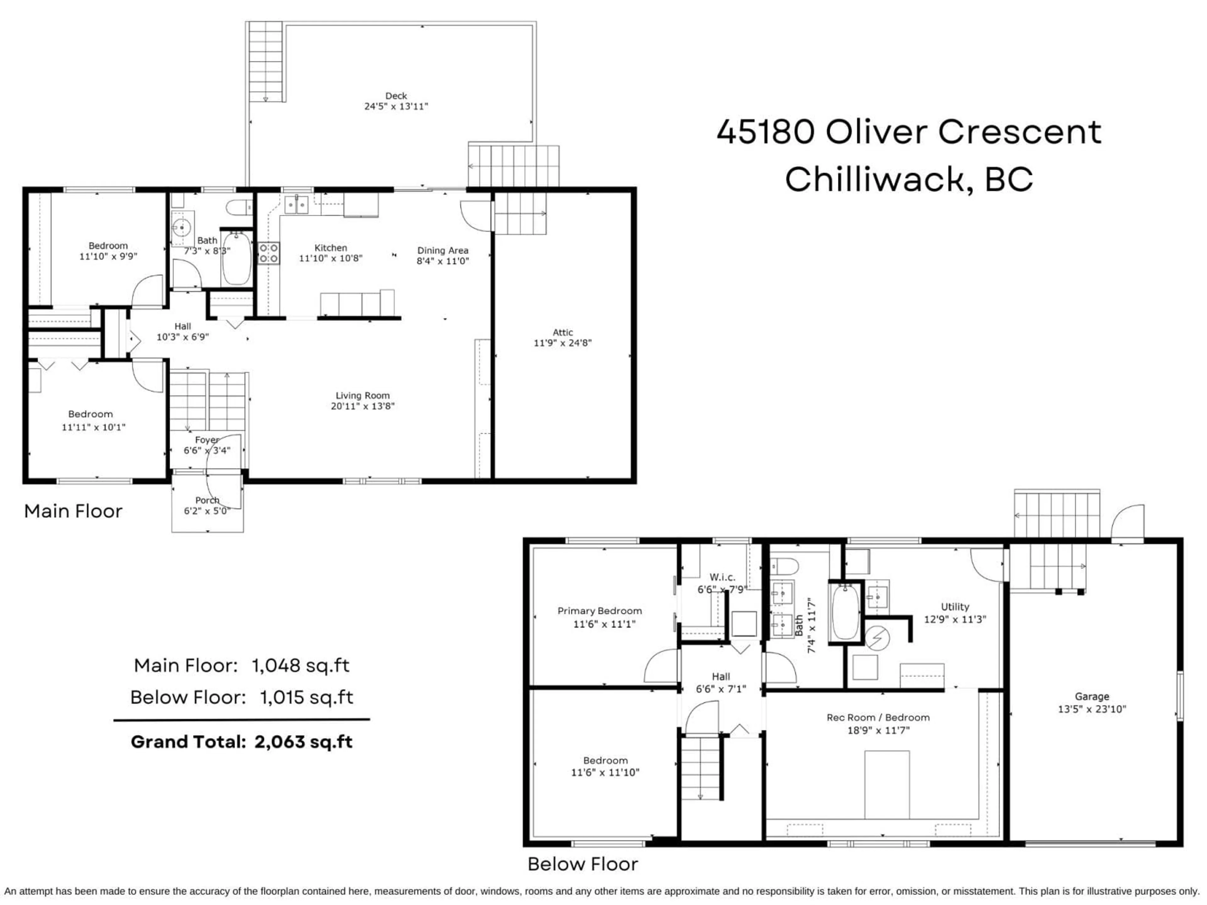 Floor plan for 45180 OLIVER CRESCENT|Sardis South, Sardis British Columbia V2R2J6