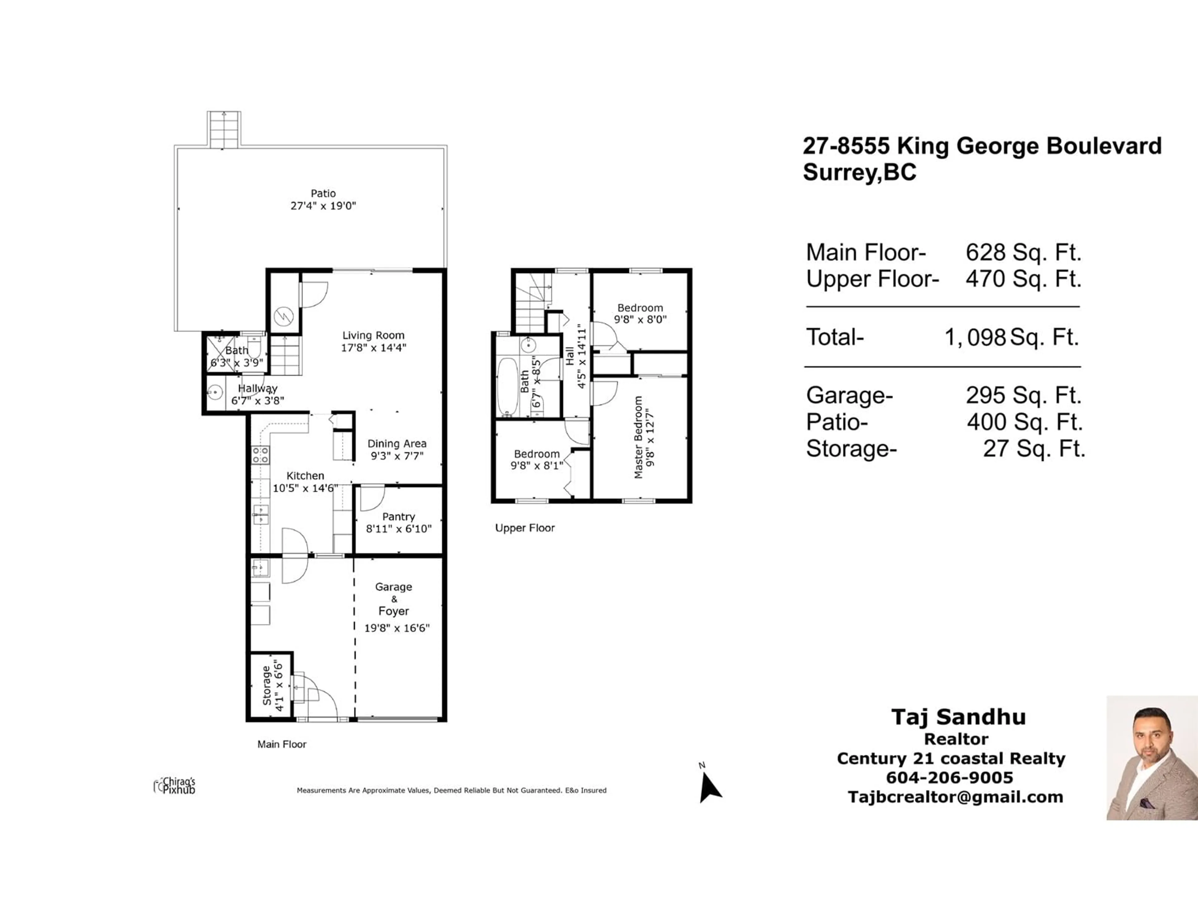 Floor plan for 27 8555 KING GEORGE BOULEVARD, Surrey British Columbia V3W5C3