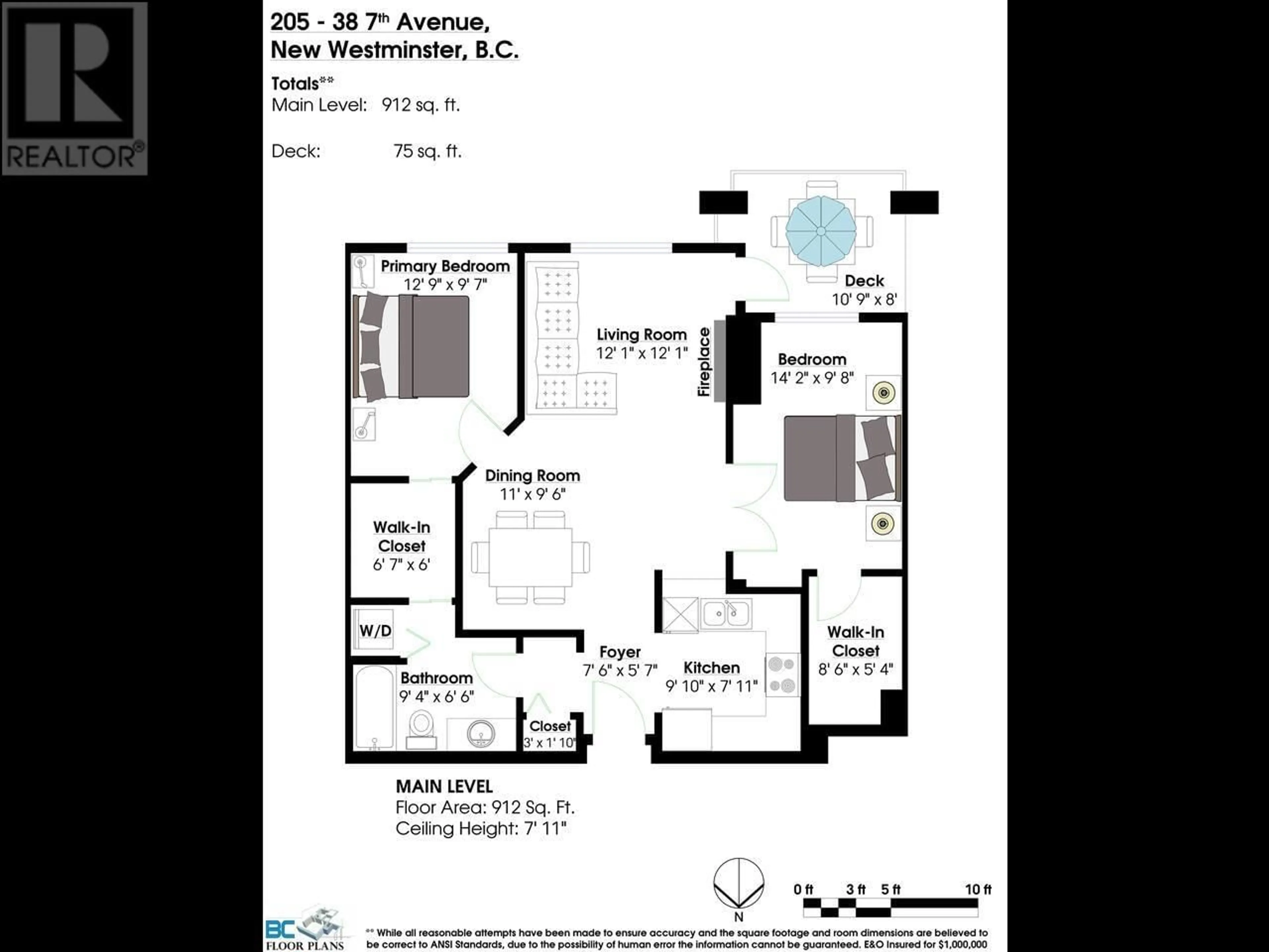 Floor plan for 205 38 SEVENTH AVENUE, New Westminster British Columbia V3L5W2