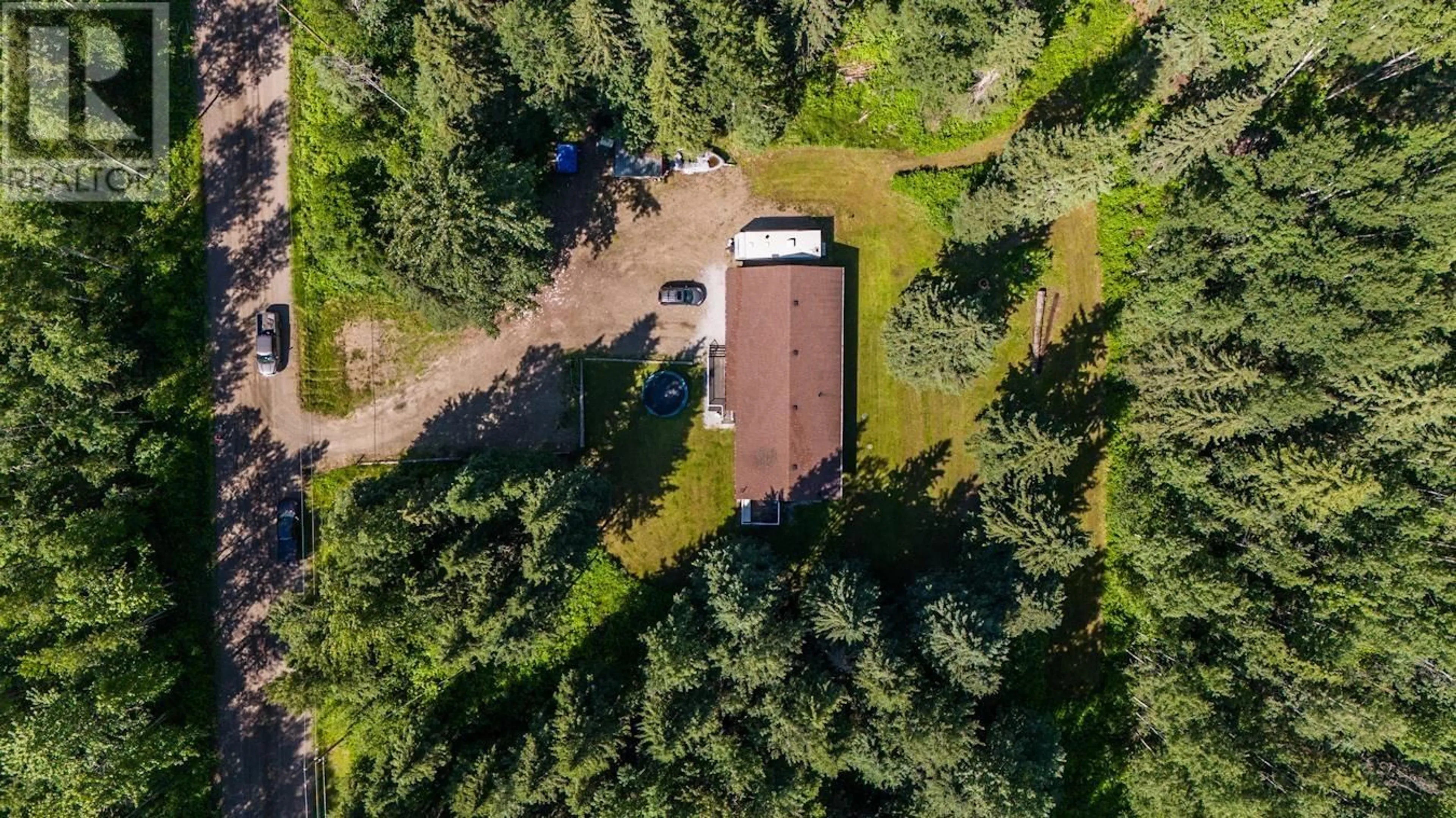 A pic from outside/outdoor area/front of a property/back of a property/a pic from drone, forest/trees view for 2430 PROGRESS ROAD, Prince George British Columbia V2K5S1