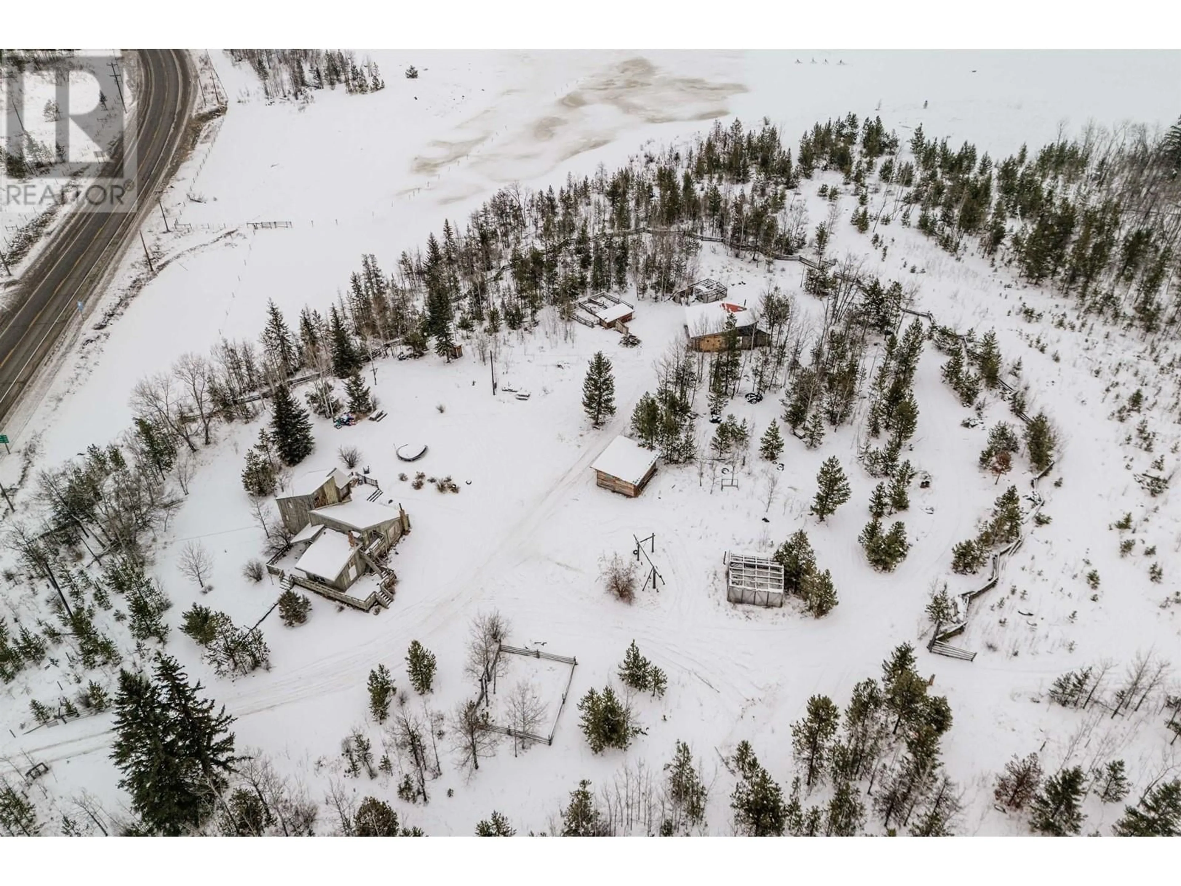 A pic from outside/outdoor area/front of a property/back of a property/a pic from drone, mountain view for 1436 S CARIBOO 97 HIGHWAY, 70 Mile House British Columbia V0K1K0