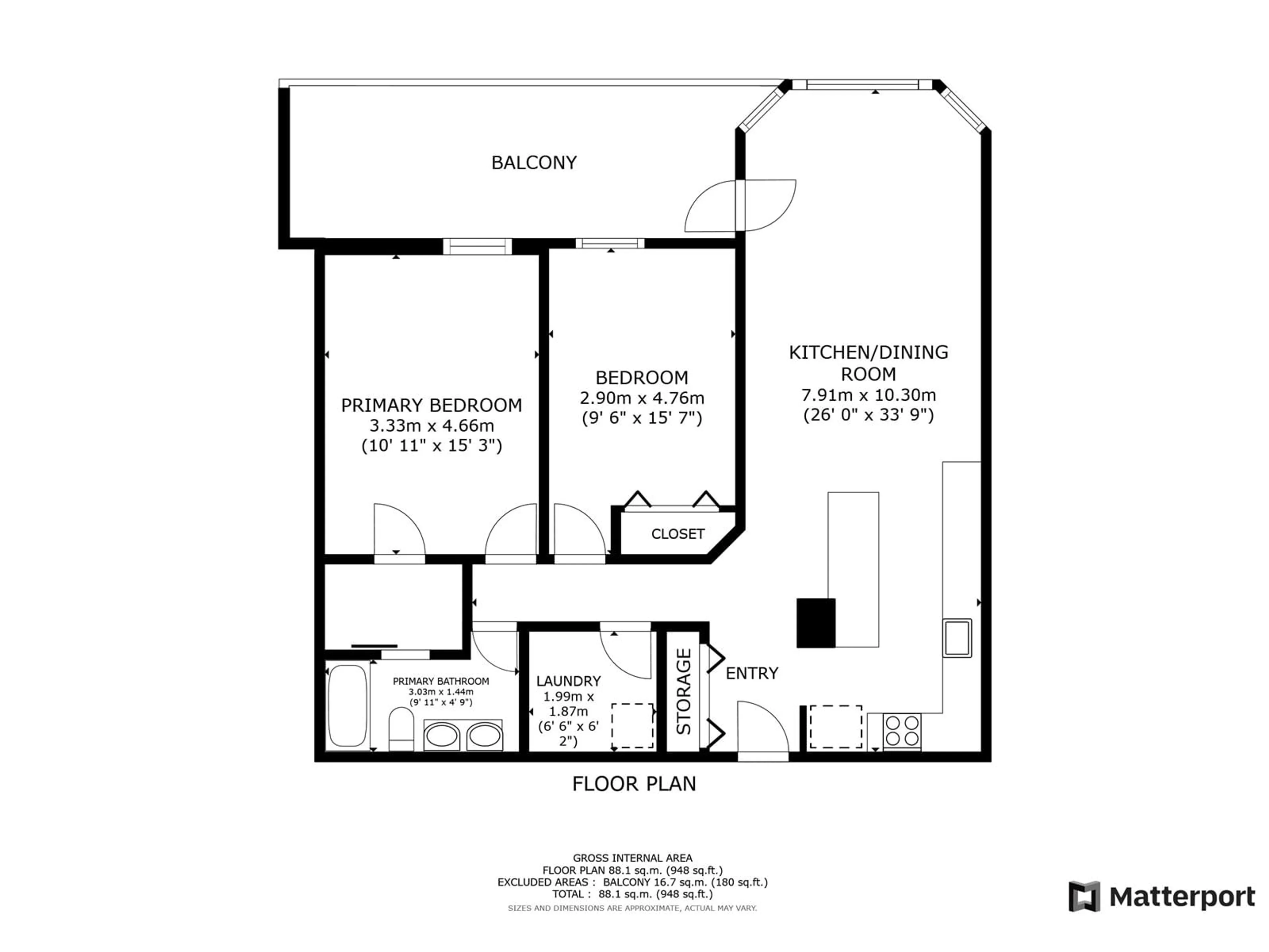 Floor plan for 116 - 9635 121, Surrey British Columbia V3V7L8