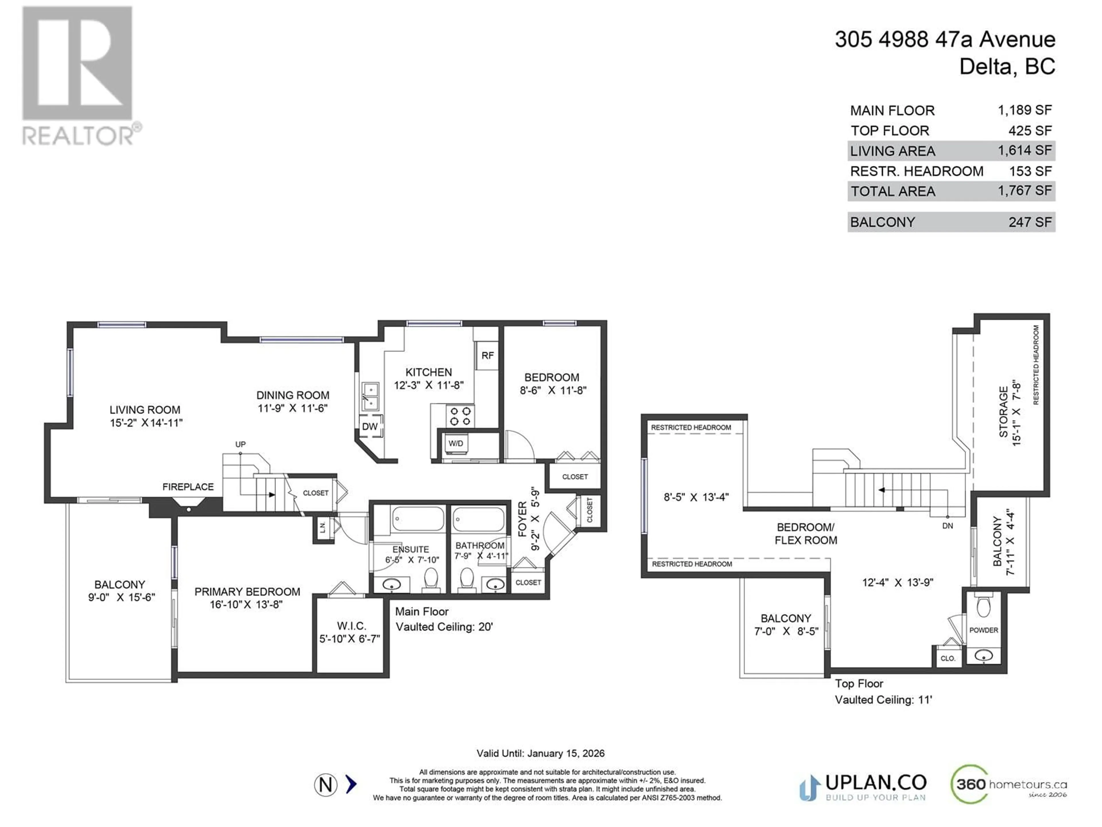 Floor plan for 305 4988 47A AVENUE, Delta British Columbia V4K1T5