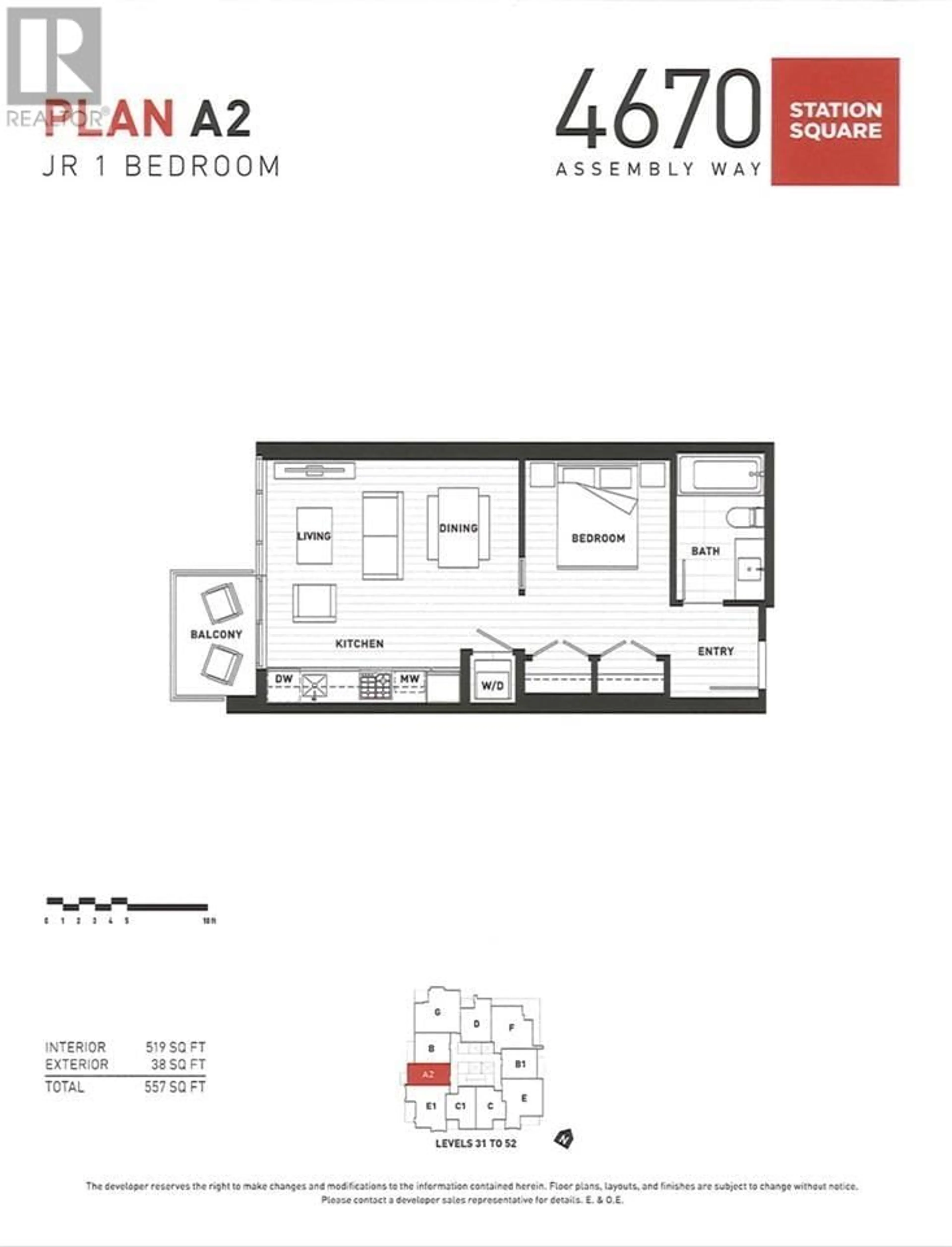 Floor plan for 4203 4670 ASSEMBLY WAY, Burnaby British Columbia V5H0H3