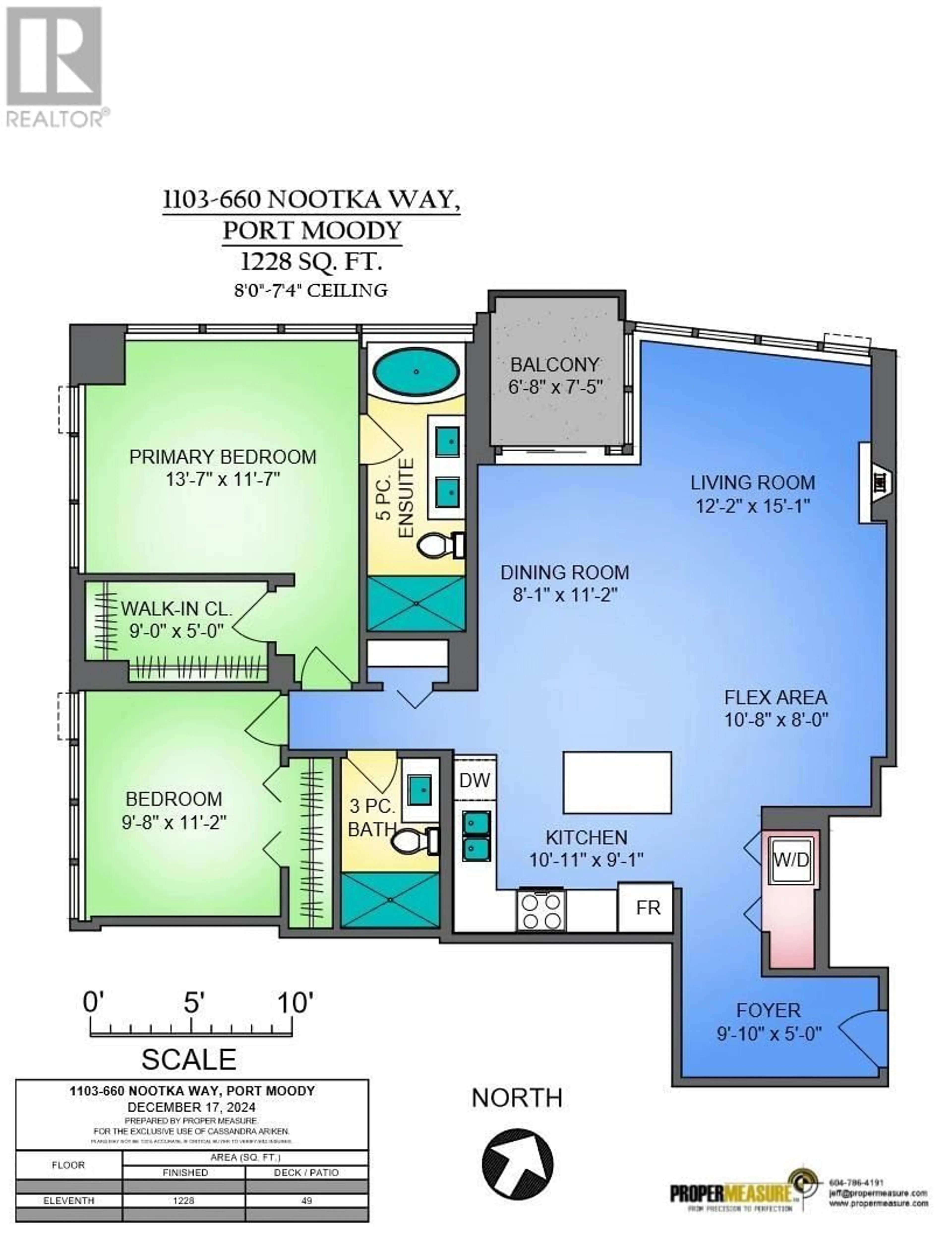 Floor plan for 1103 660 NOOTKA WAY, Port Moody British Columbia V3H0B7