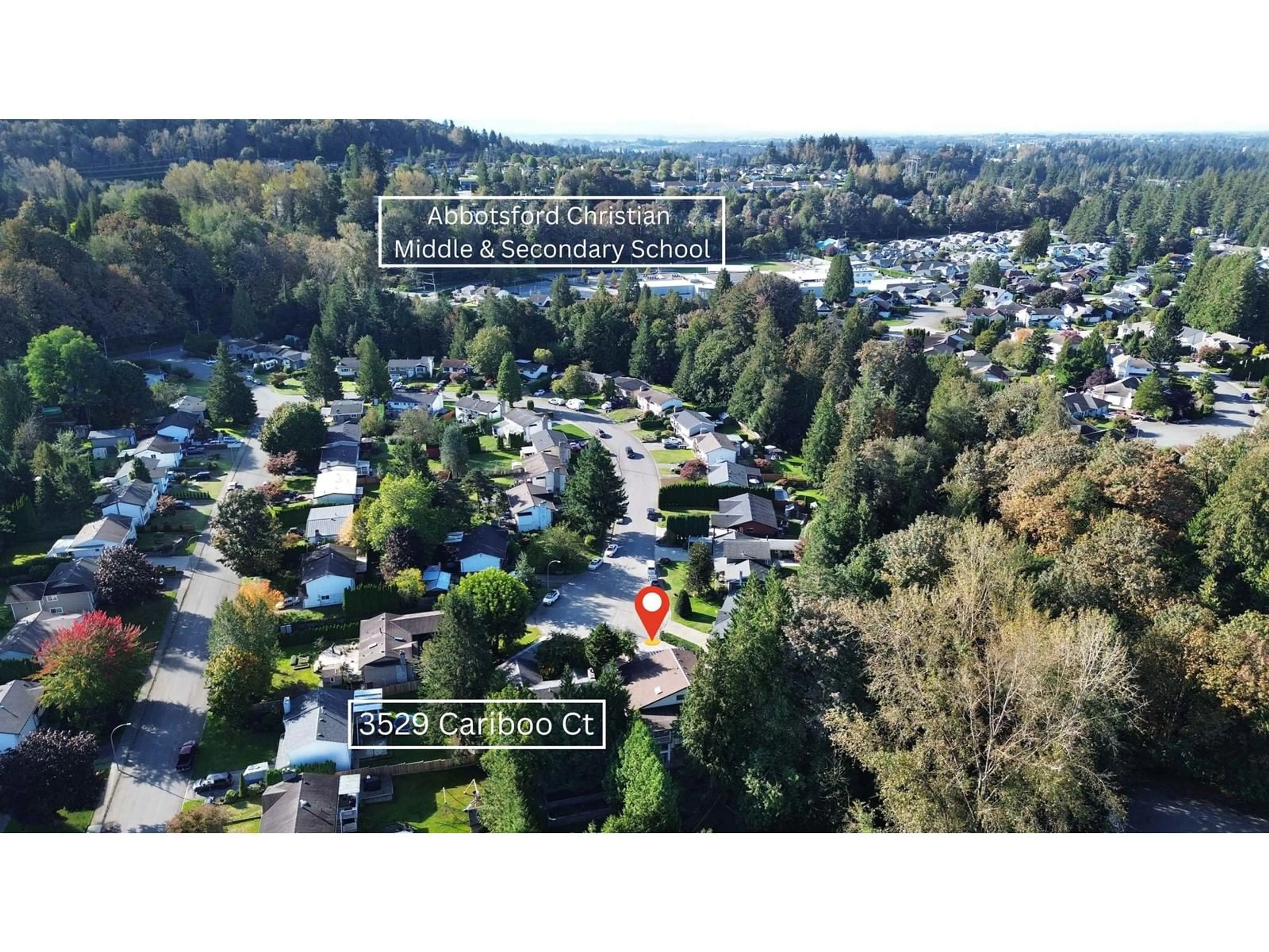 A pic from outside/outdoor area/front of a property/back of a property/a pic from drone, unknown for 3529 CARIBOO COURT, Abbotsford British Columbia V2S7H2