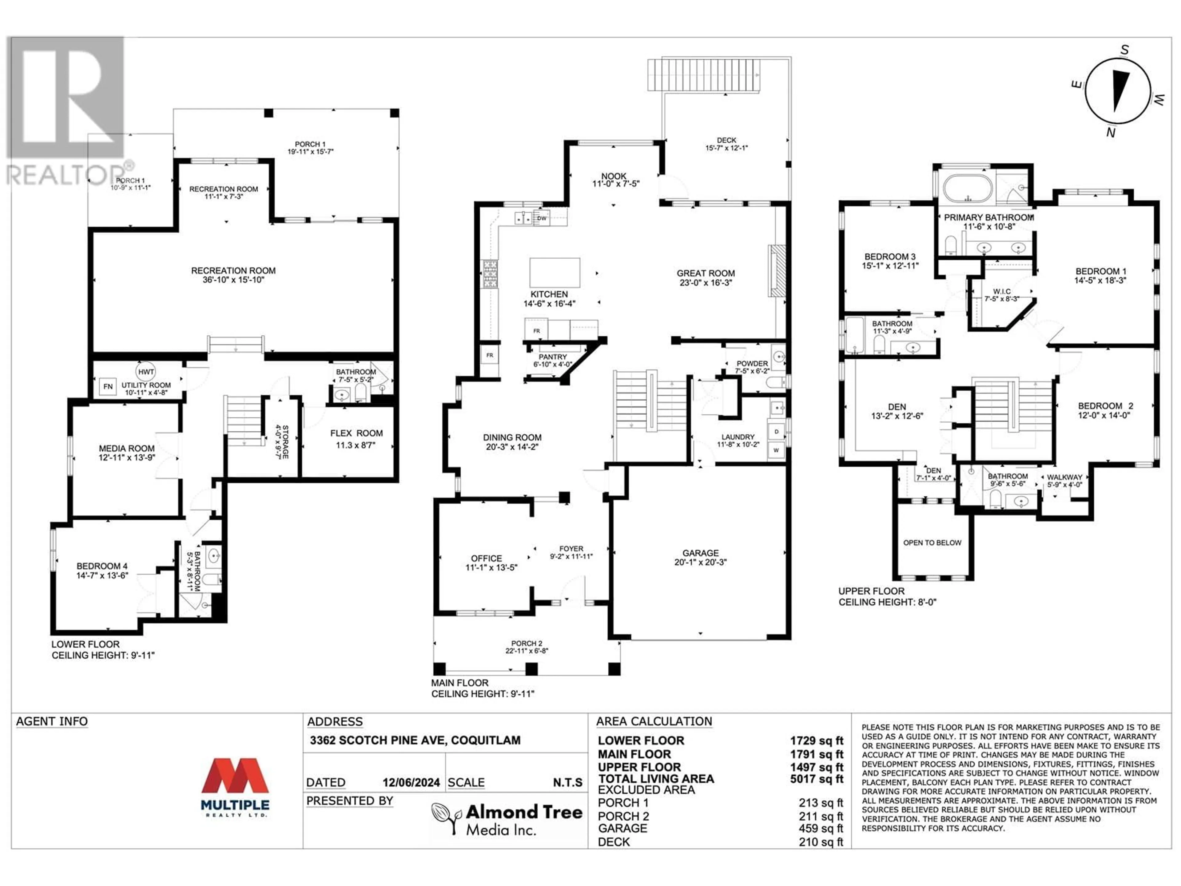 Floor plan for 3362 SCOTCH PINE AVENUE, Coquitlam British Columbia V3E0C4