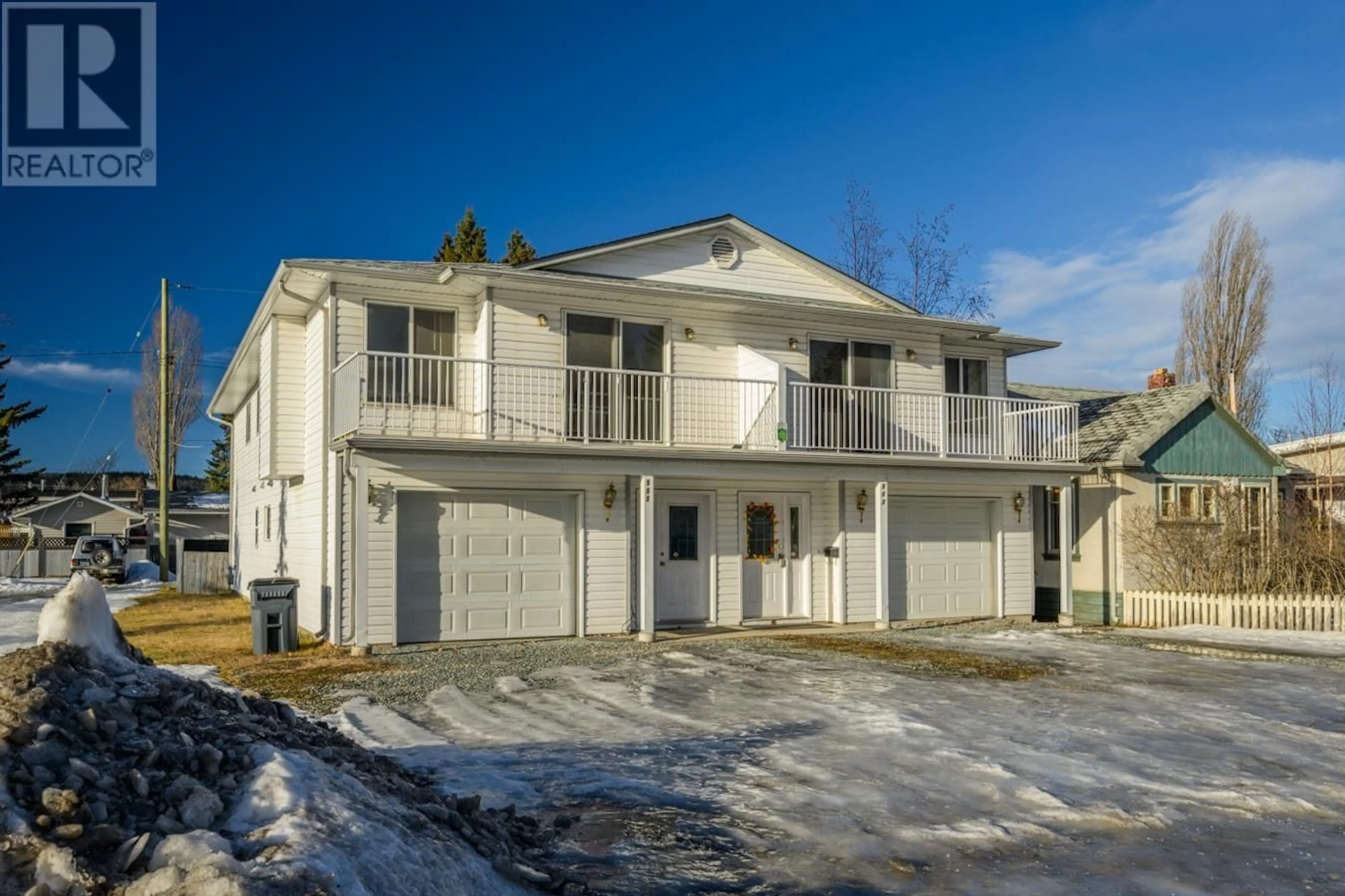 Home with vinyl exterior material, street for 587 HARPER STREET, Prince George British Columbia V2M2W6