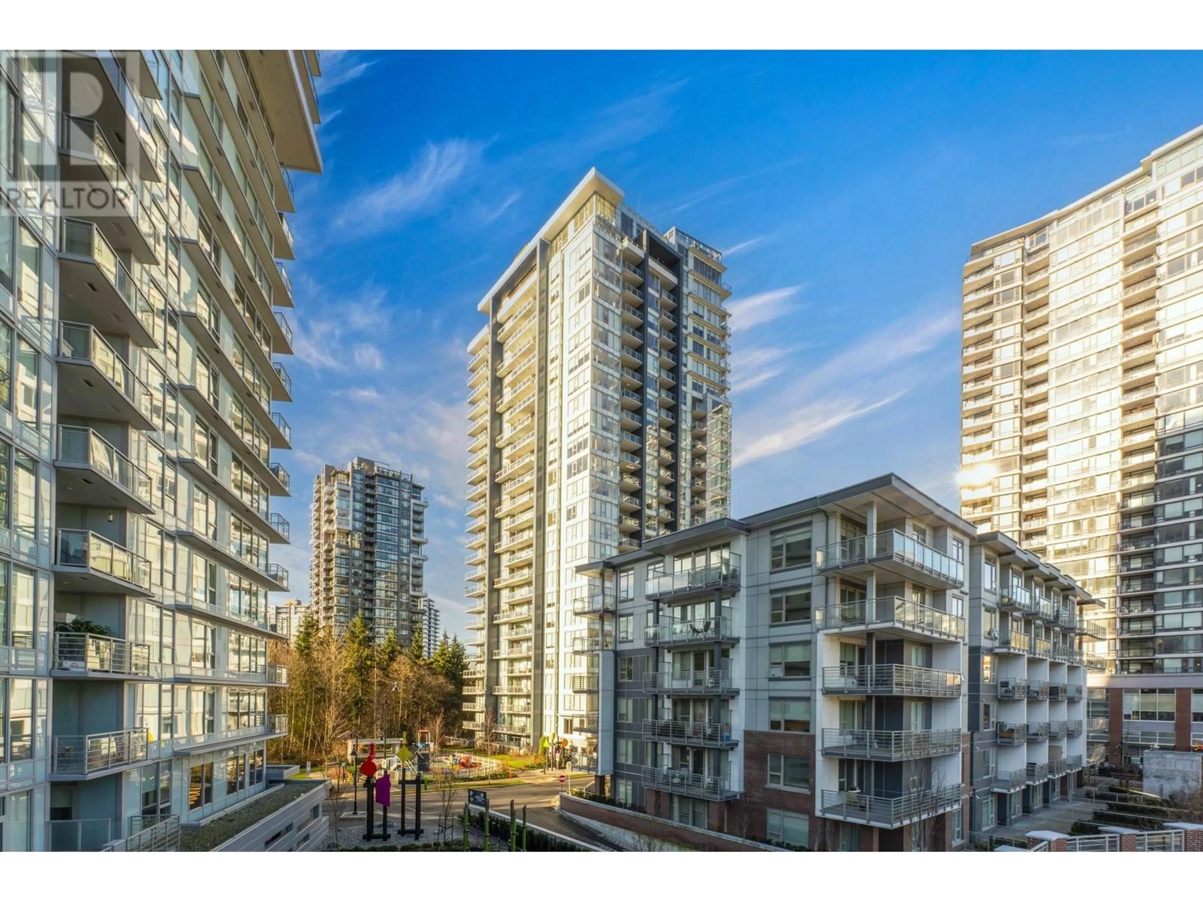 A pic from outside/outdoor area/front of a property/back of a property/a pic from drone, city buildings view from balcony for 804 305 MORRISSEY ROAD, Port Moody British Columbia V3H0M3