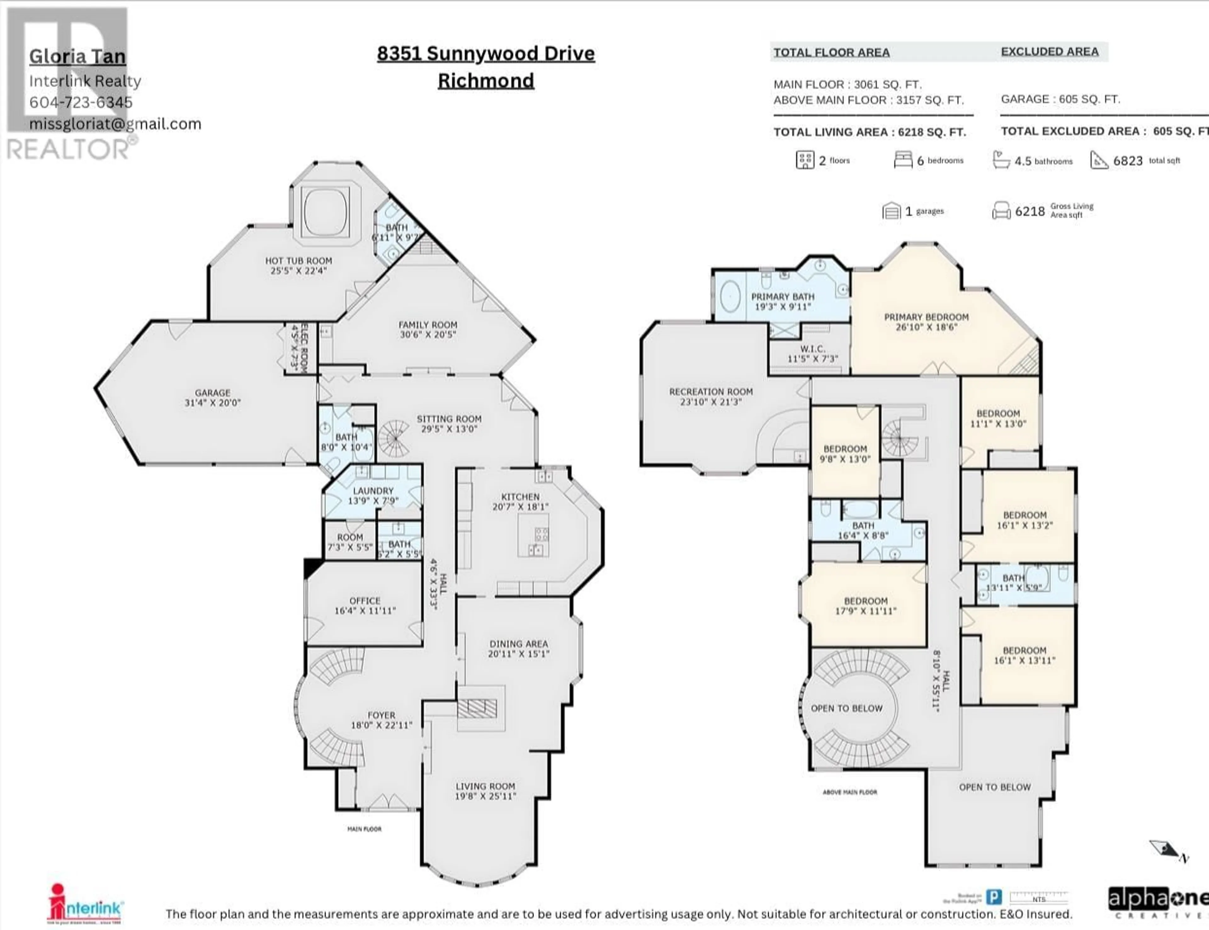 Floor plan for 8351 SUNNYWOOD DRIVE, Richmond British Columbia V6Y3G4