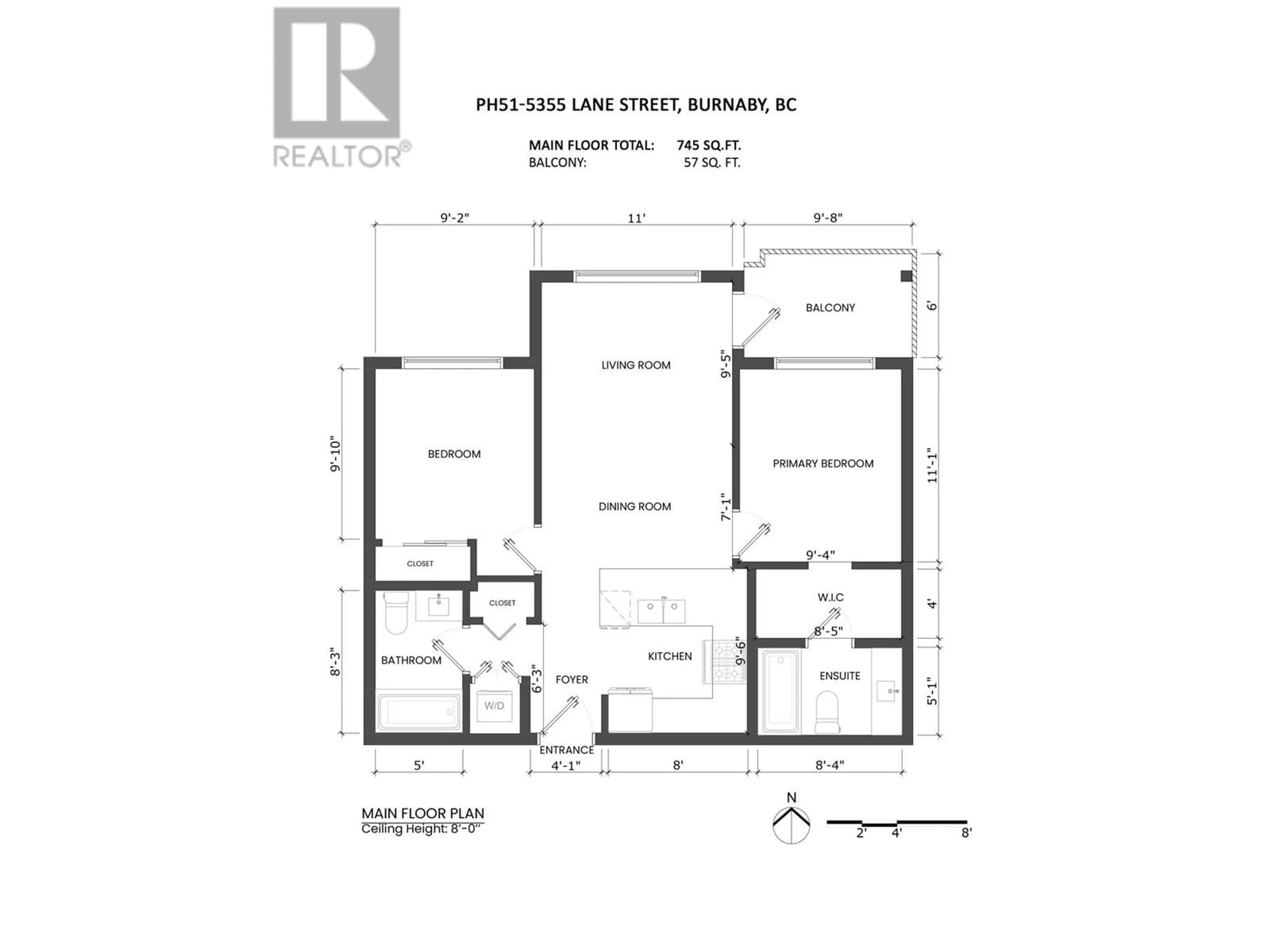 Floor plan for PH 51 5355 LANE STREET, Burnaby British Columbia V5H0H1