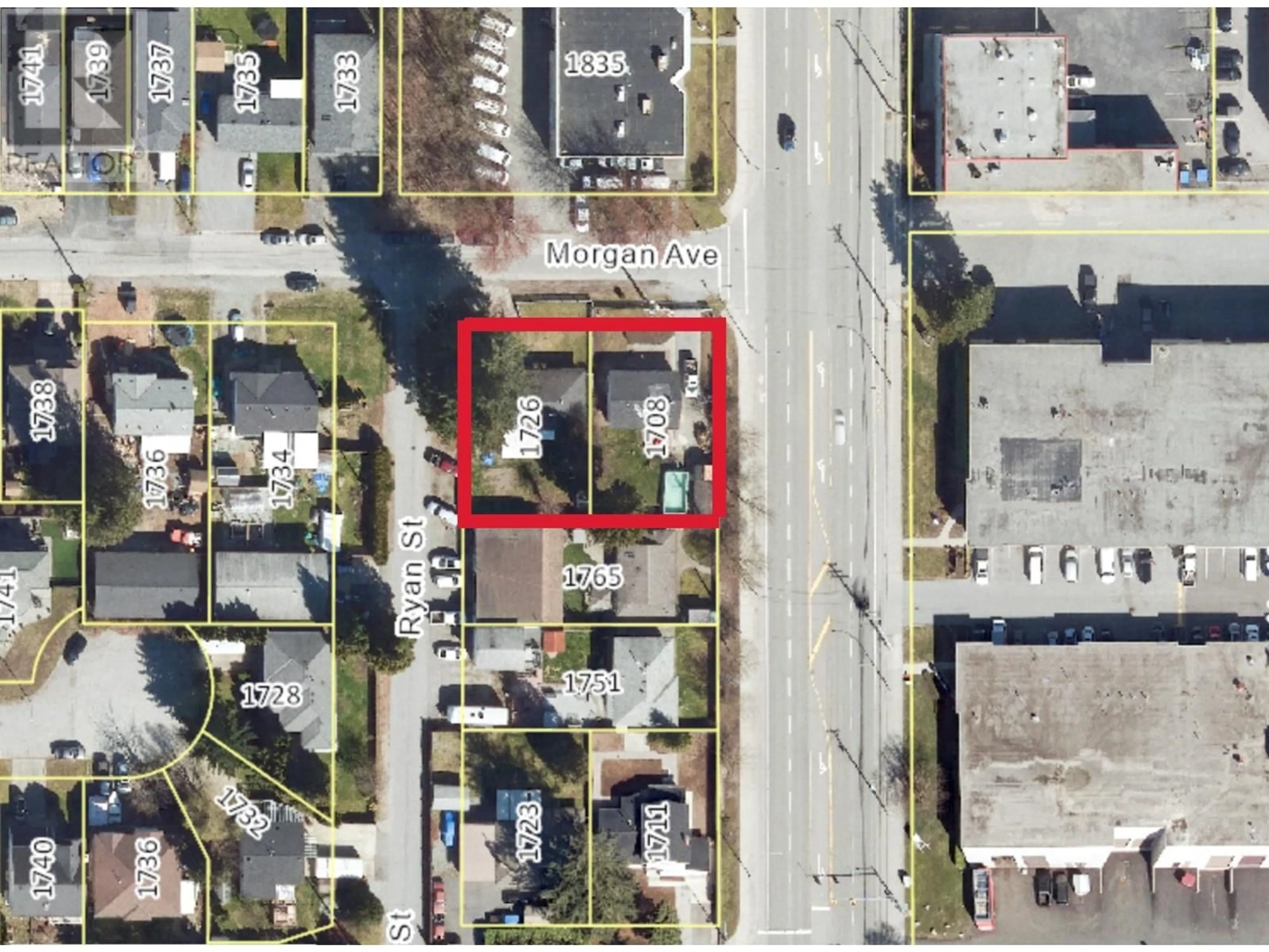 A pic from outside/outdoor area/front of a property/back of a property/a pic from drone, street for 1726 MORGAN AVENUE, Port Coquitlam British Columbia V3C1J5