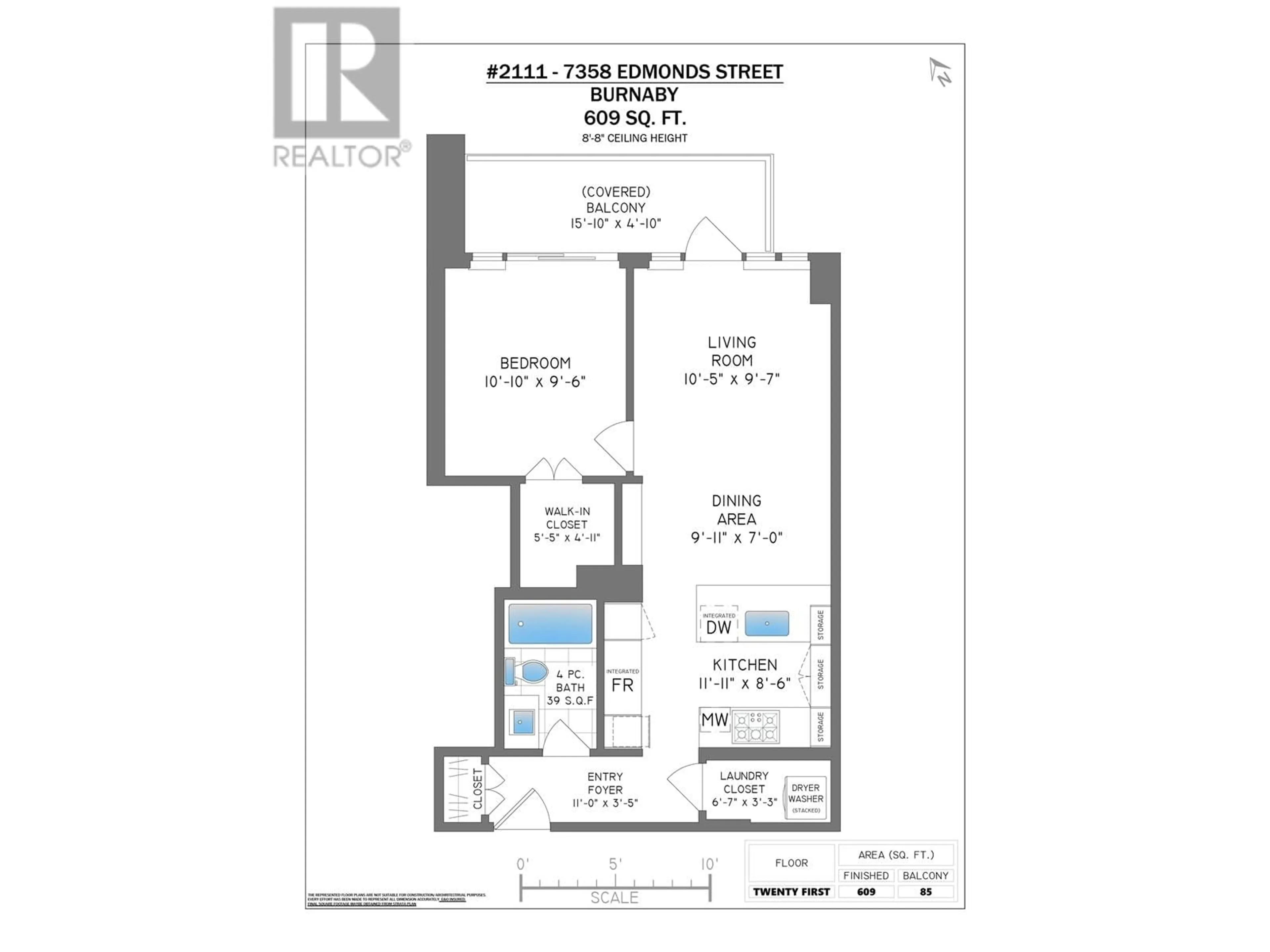 Floor plan for 2111 7358 EDMONDS STREET, Burnaby British Columbia V3N0H1