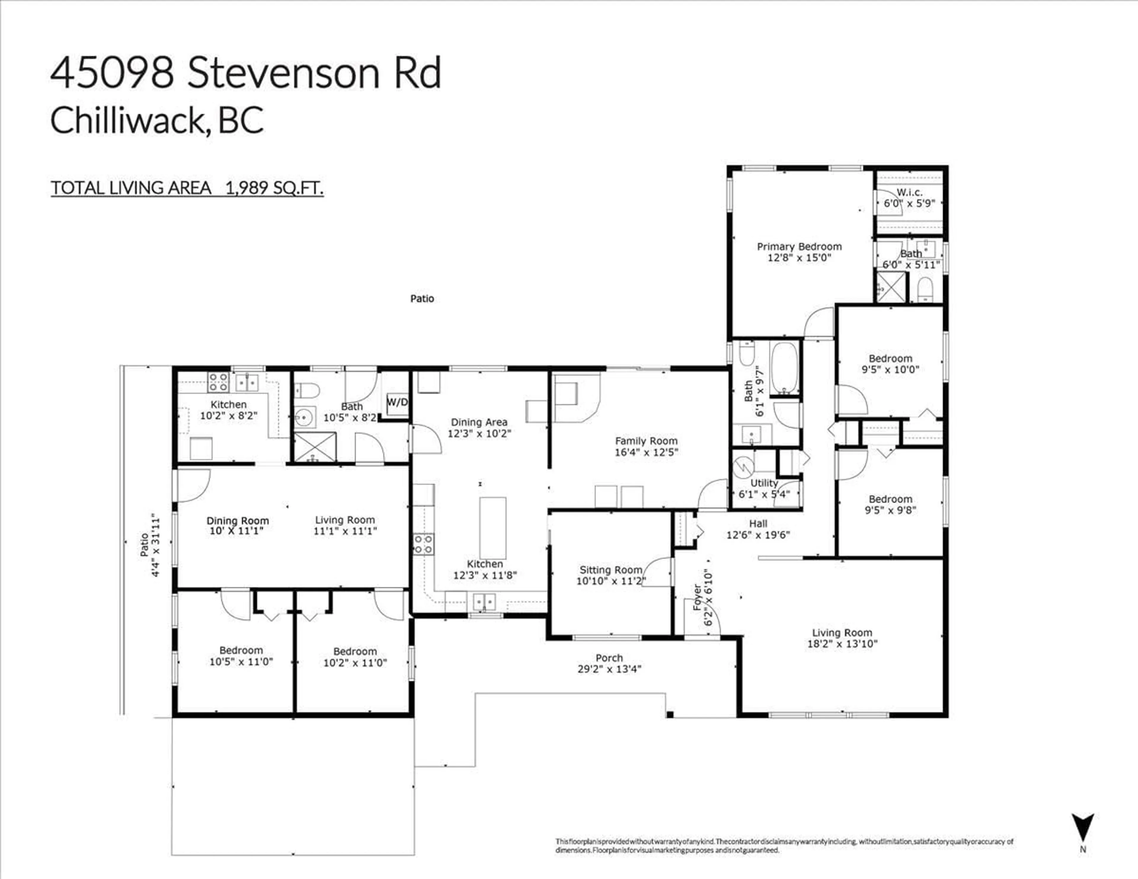 Floor plan for 45098 STEVENSON ROAD|Sardis South, Chilliwack British Columbia V2R2P7