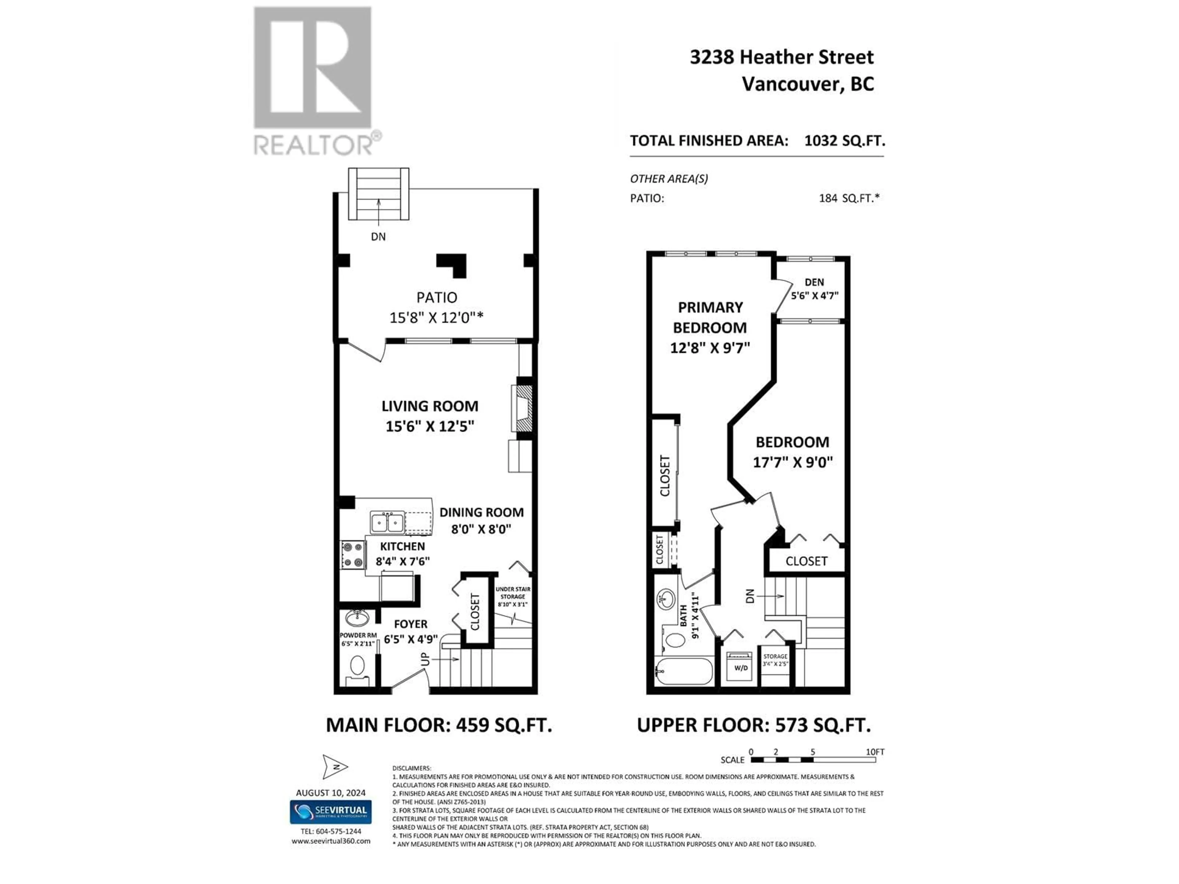 Floor plan for 3238 HEATHER STREET, Vancouver British Columbia V5Z4R9