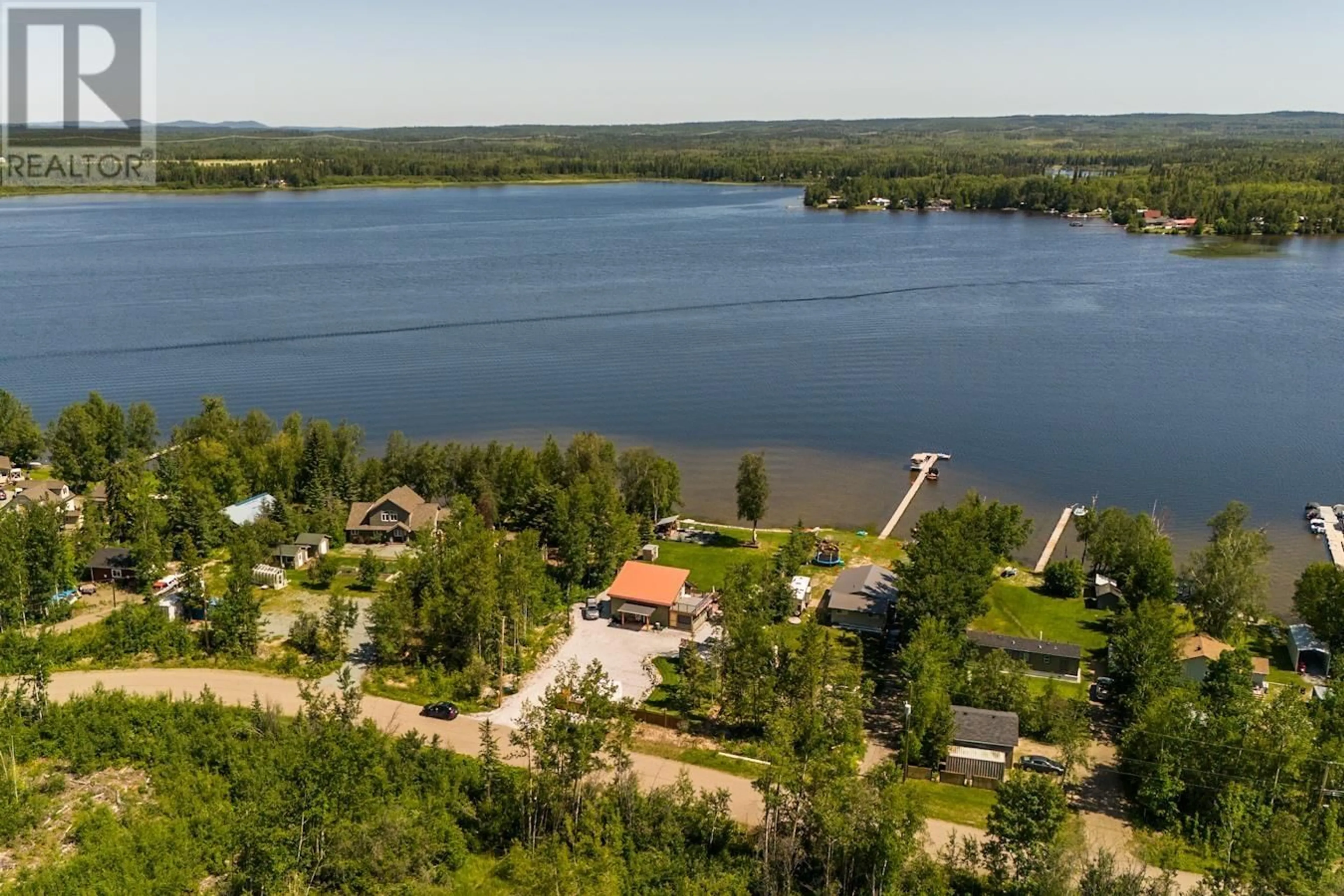 A pic from outside/outdoor area/front of a property/back of a property/a pic from drone, water/lake/river/ocean view for 3820 GILL PLACE, Vanderhoof British Columbia V0J3A3