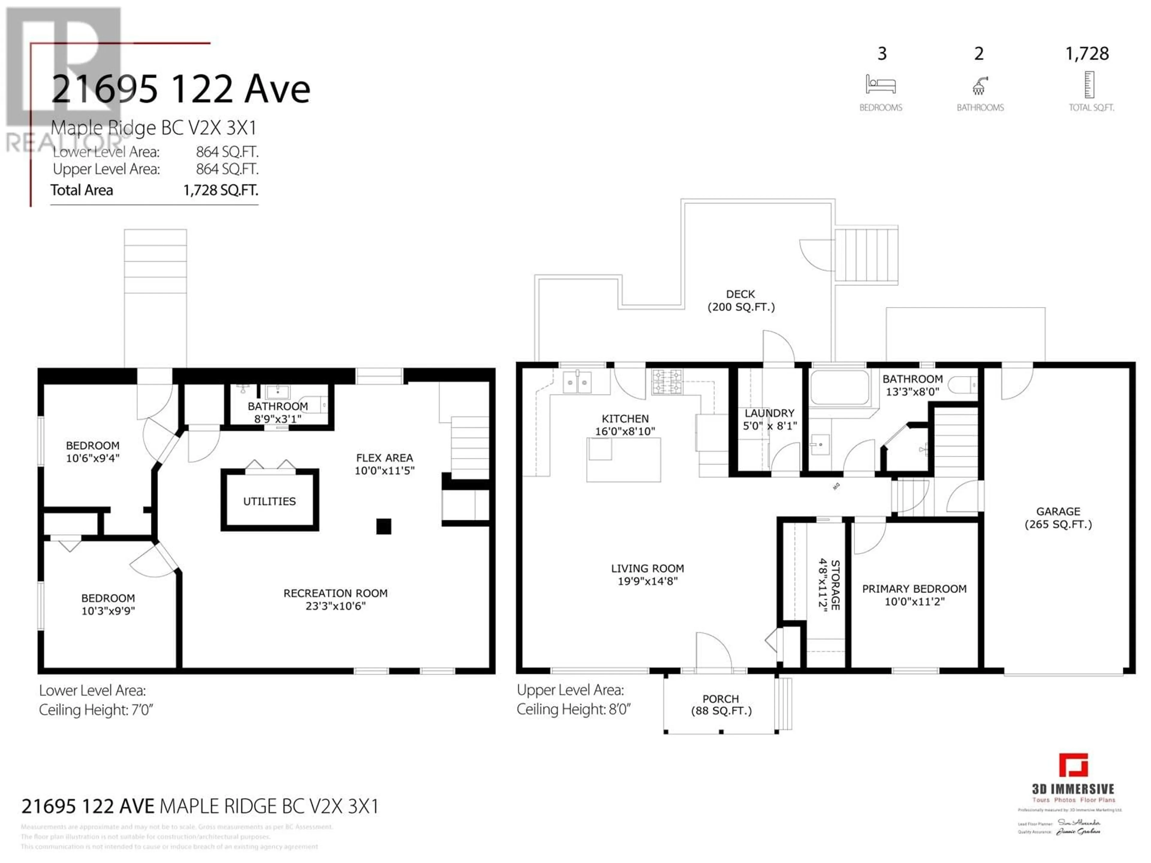 Floor plan for 21695 122 AVENUE, Maple Ridge British Columbia V2X3X1