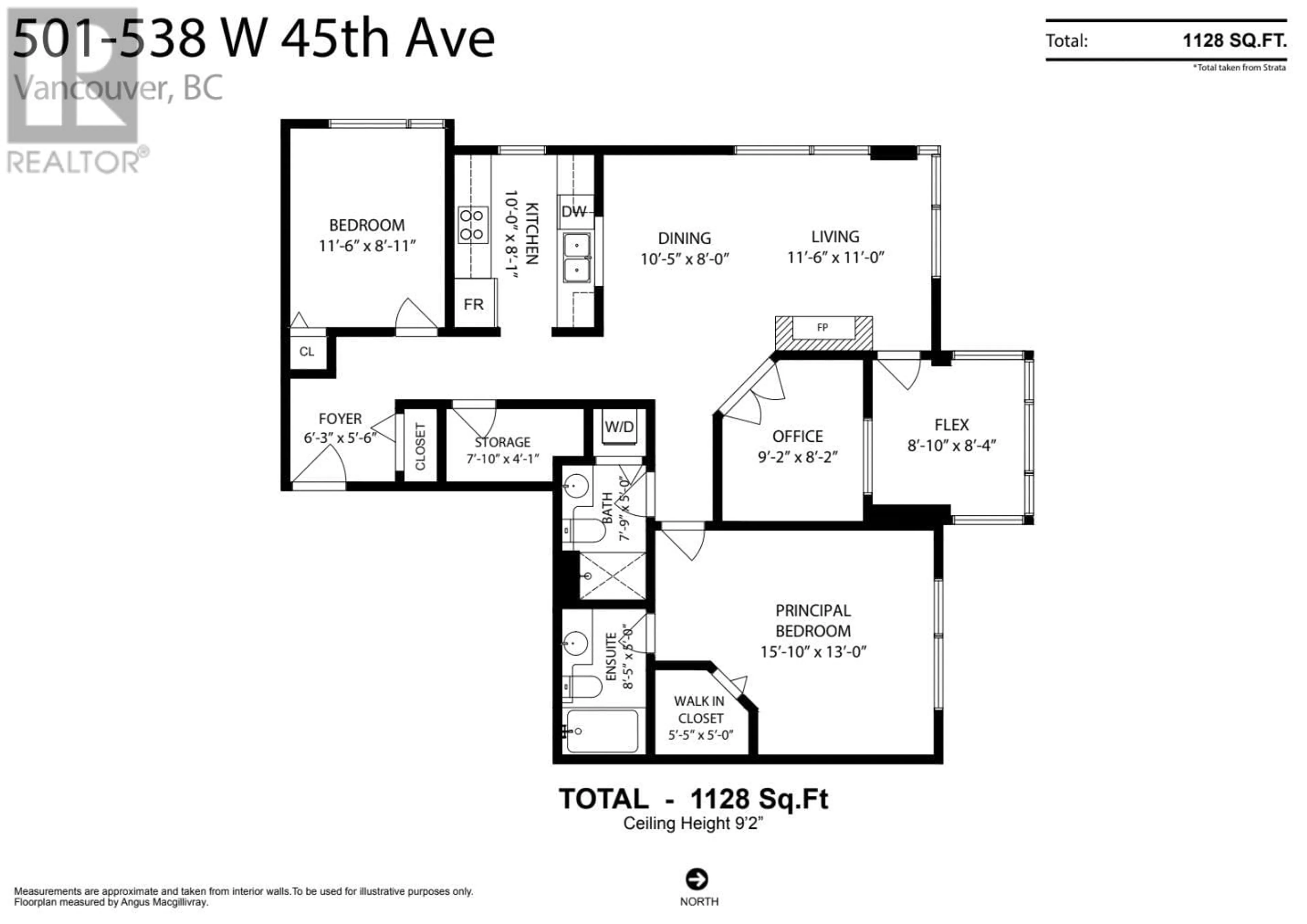 Floor plan for 501 538 W 45TH AVENUE, Vancouver British Columbia V5Z4S3