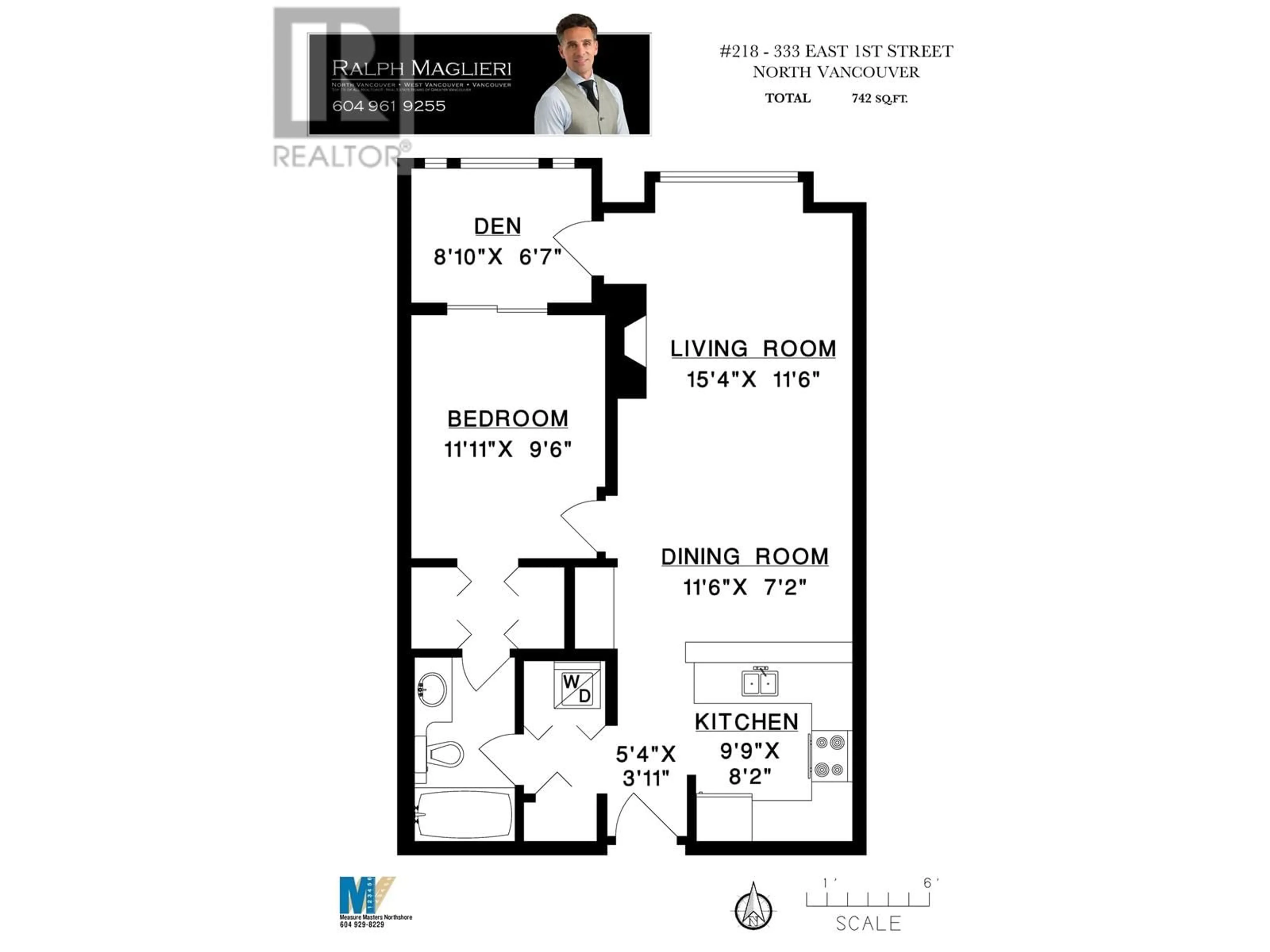 Floor plan for 218 333 E 1ST STREET, North Vancouver British Columbia V7L4W9