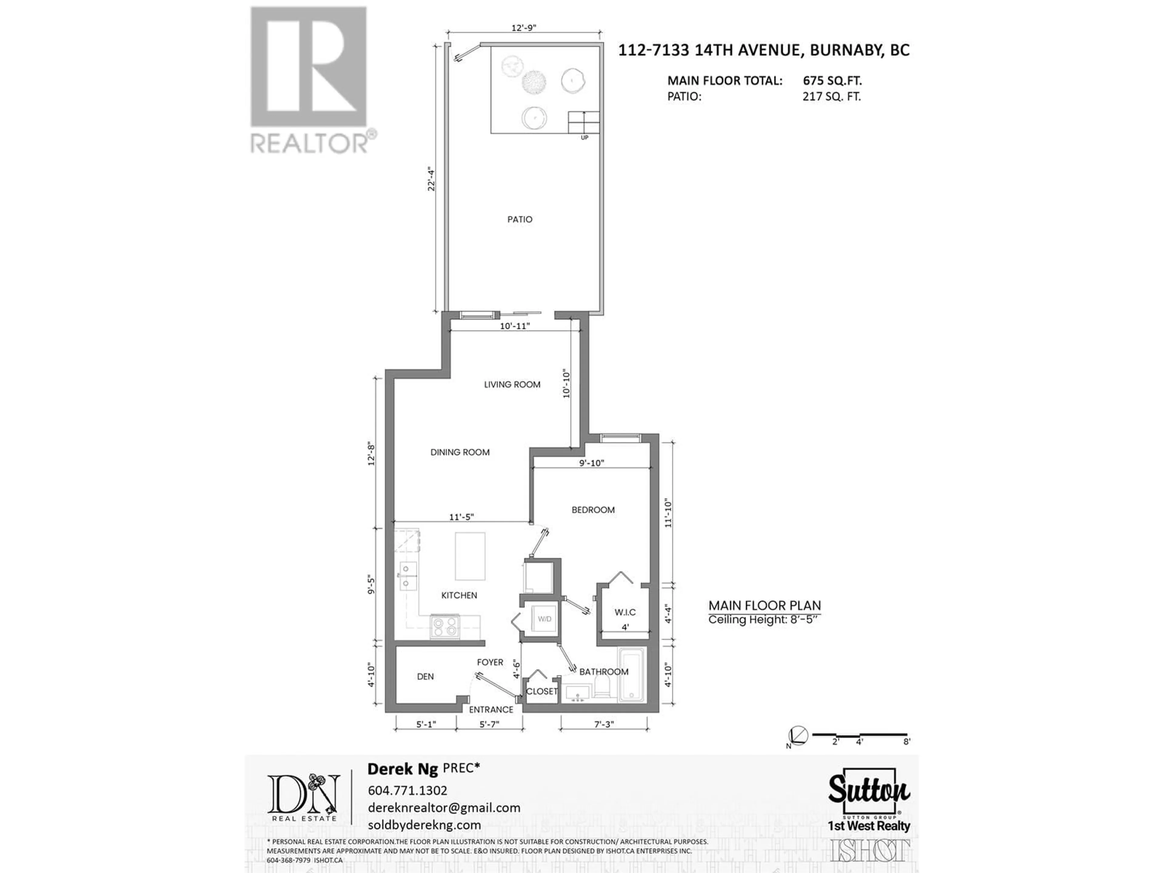 Floor plan for 112 7133 14TH AVENUE, Burnaby British Columbia V3N0H5