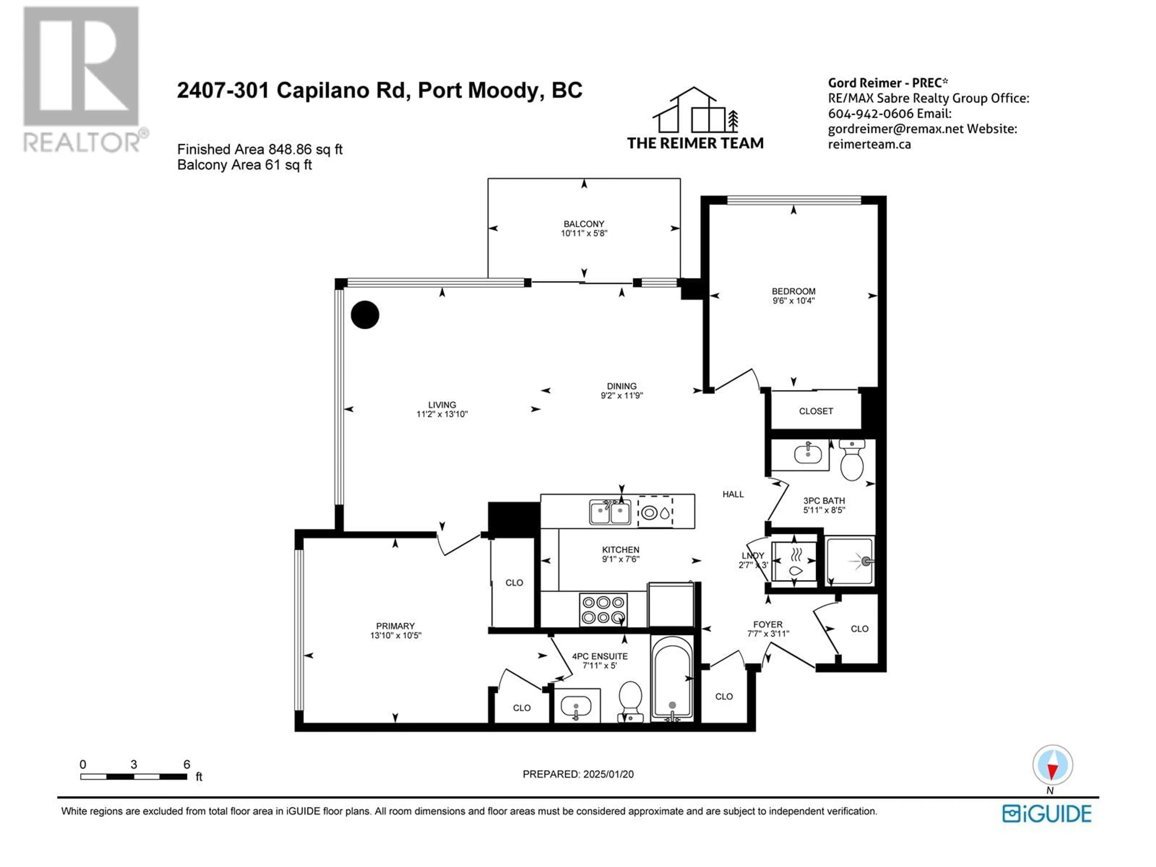 Floor plan for 2407 301 CAPILANO ROAD, Port Moody British Columbia V3H0G6