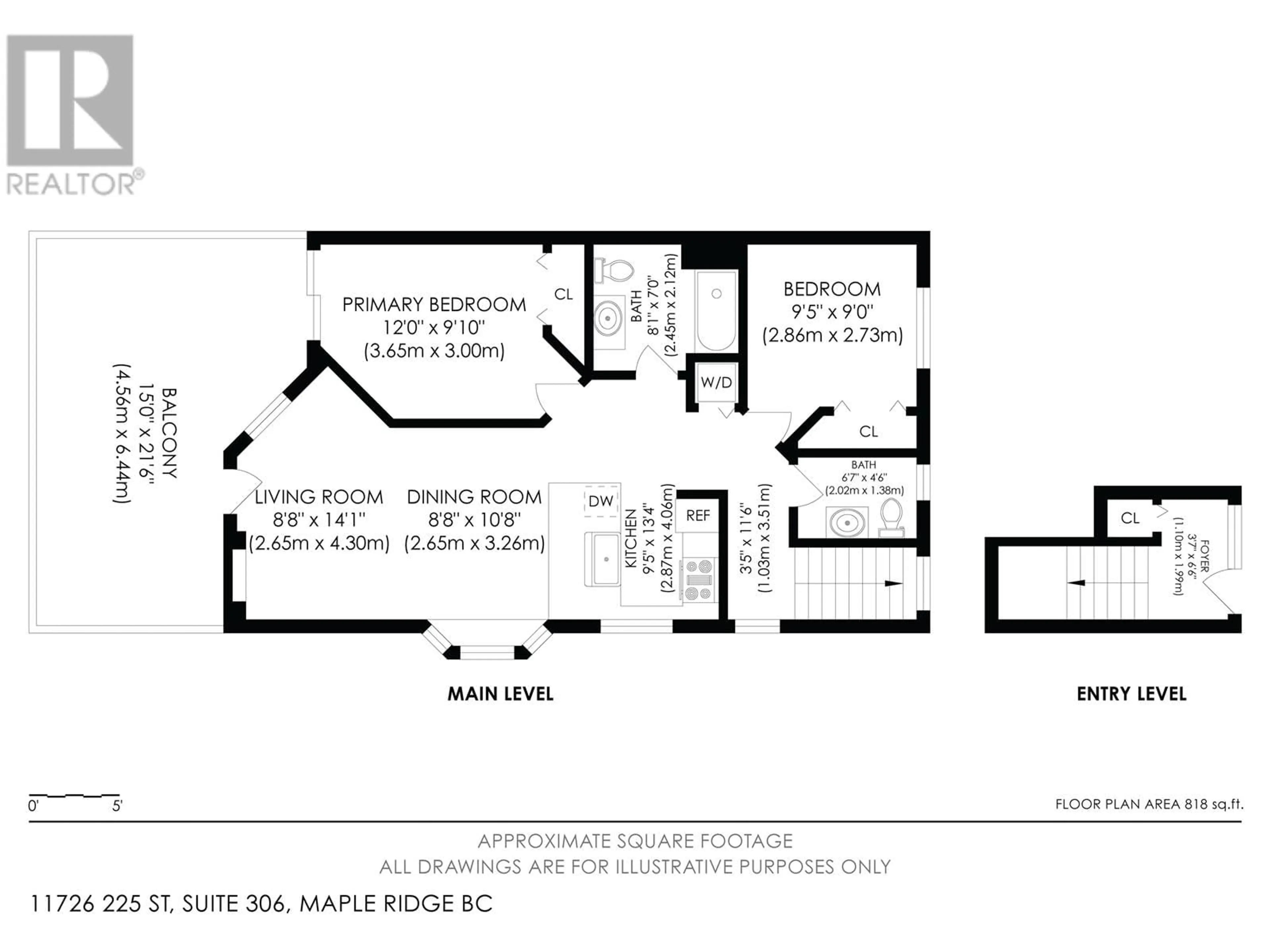 Floor plan for 306 11726 225 STREET, Maple Ridge British Columbia V2X6E4