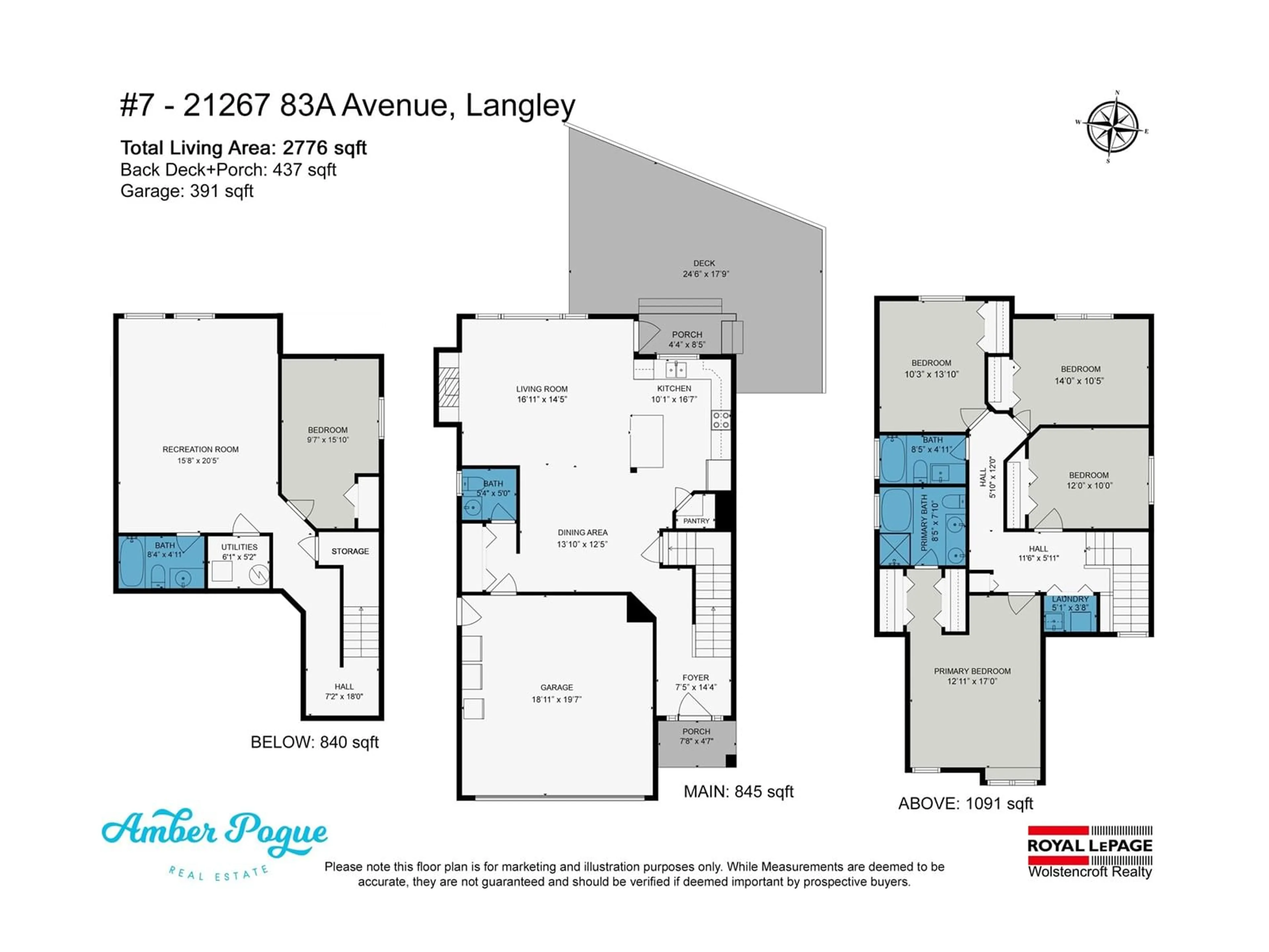 Floor plan for 7 21267 83A AVENUE, Langley British Columbia V2Y0E6