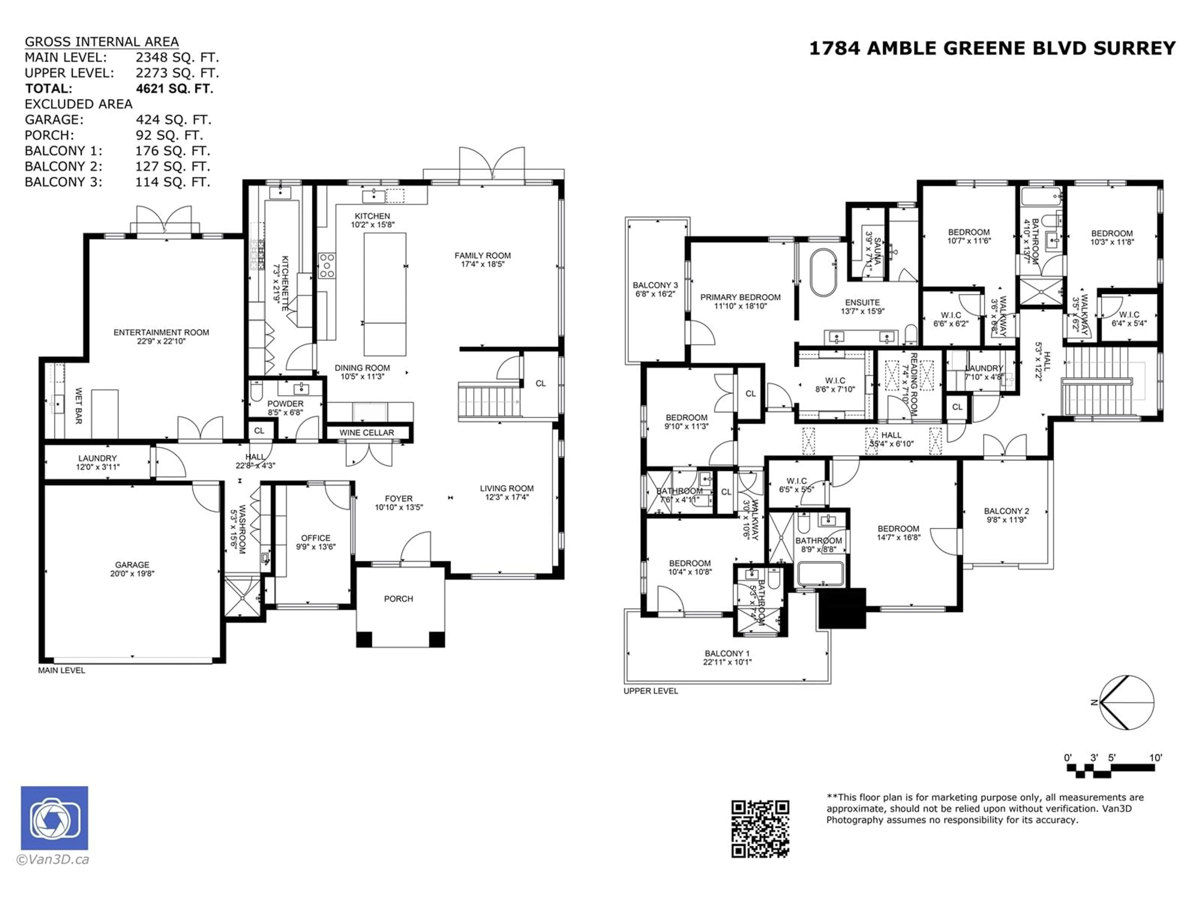 Floor plan for 1784 AMBLE GREENE BOULEVARD, Surrey British Columbia V4A6S5