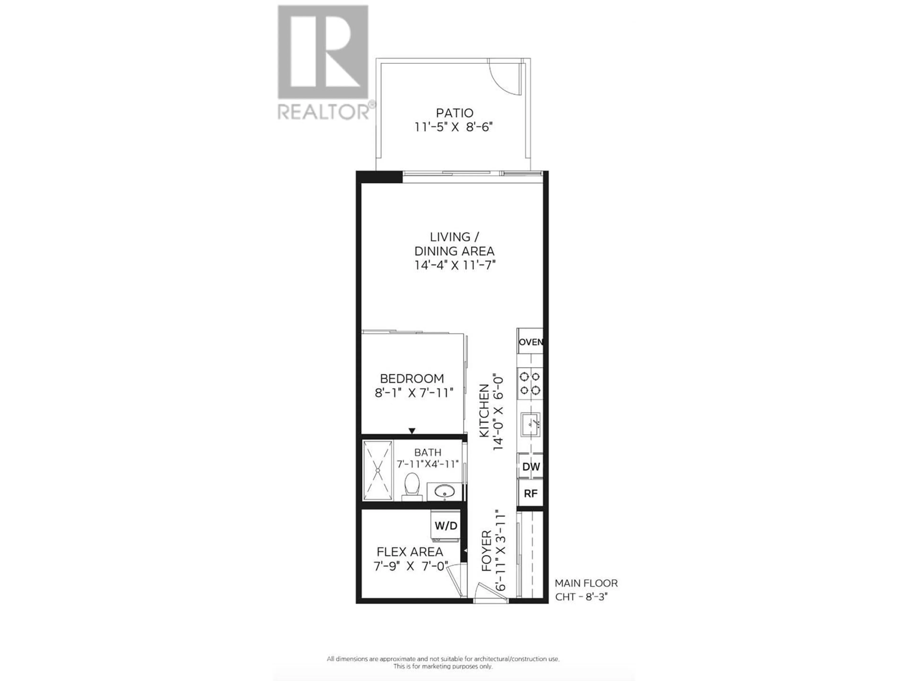 Floor plan for 219 159 W 2ND AVENUE, Vancouver British Columbia V5Y0L8