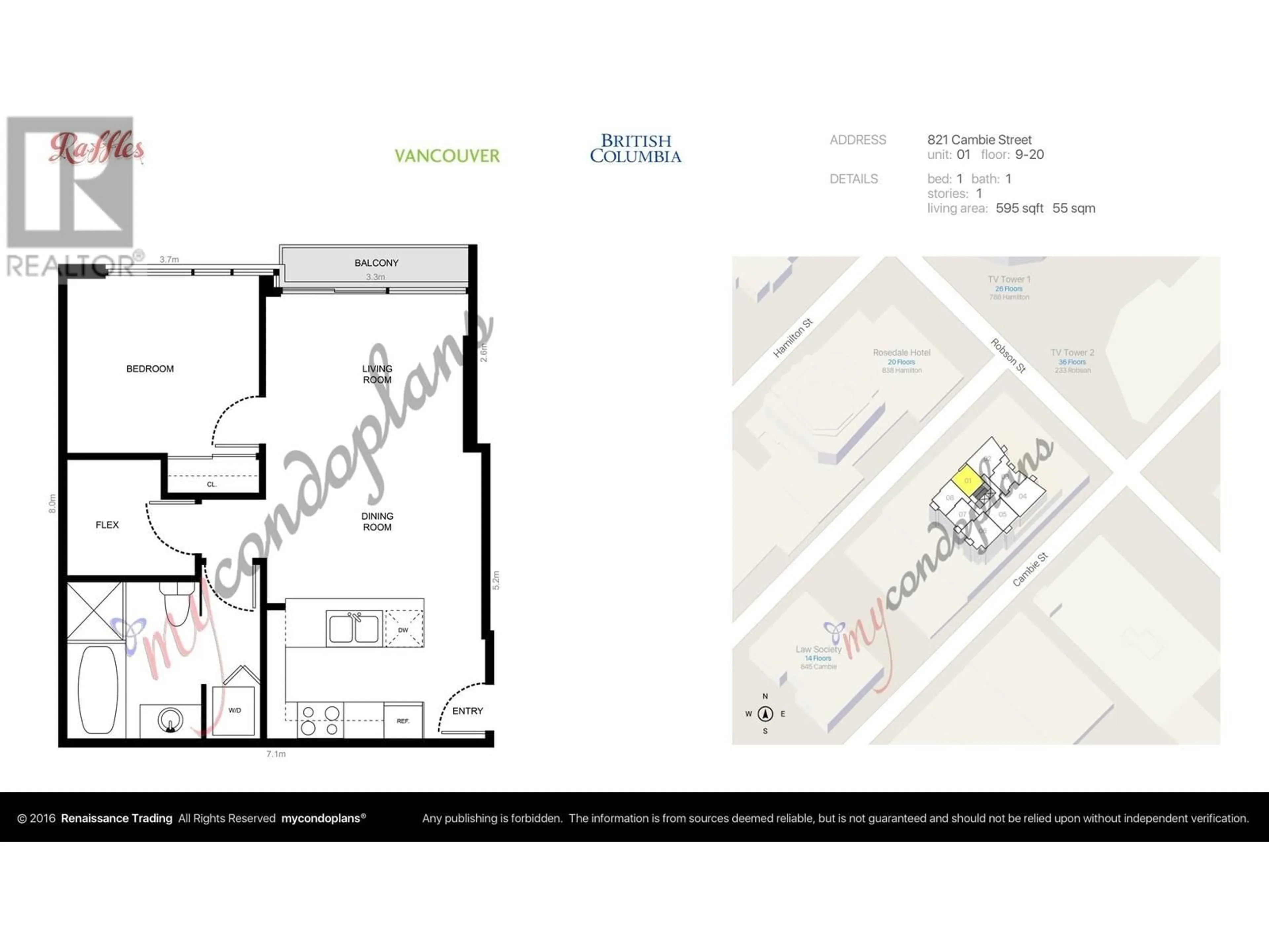 Floor plan for 1401 821 CAMBIE STREET, Vancouver British Columbia V6B0E3