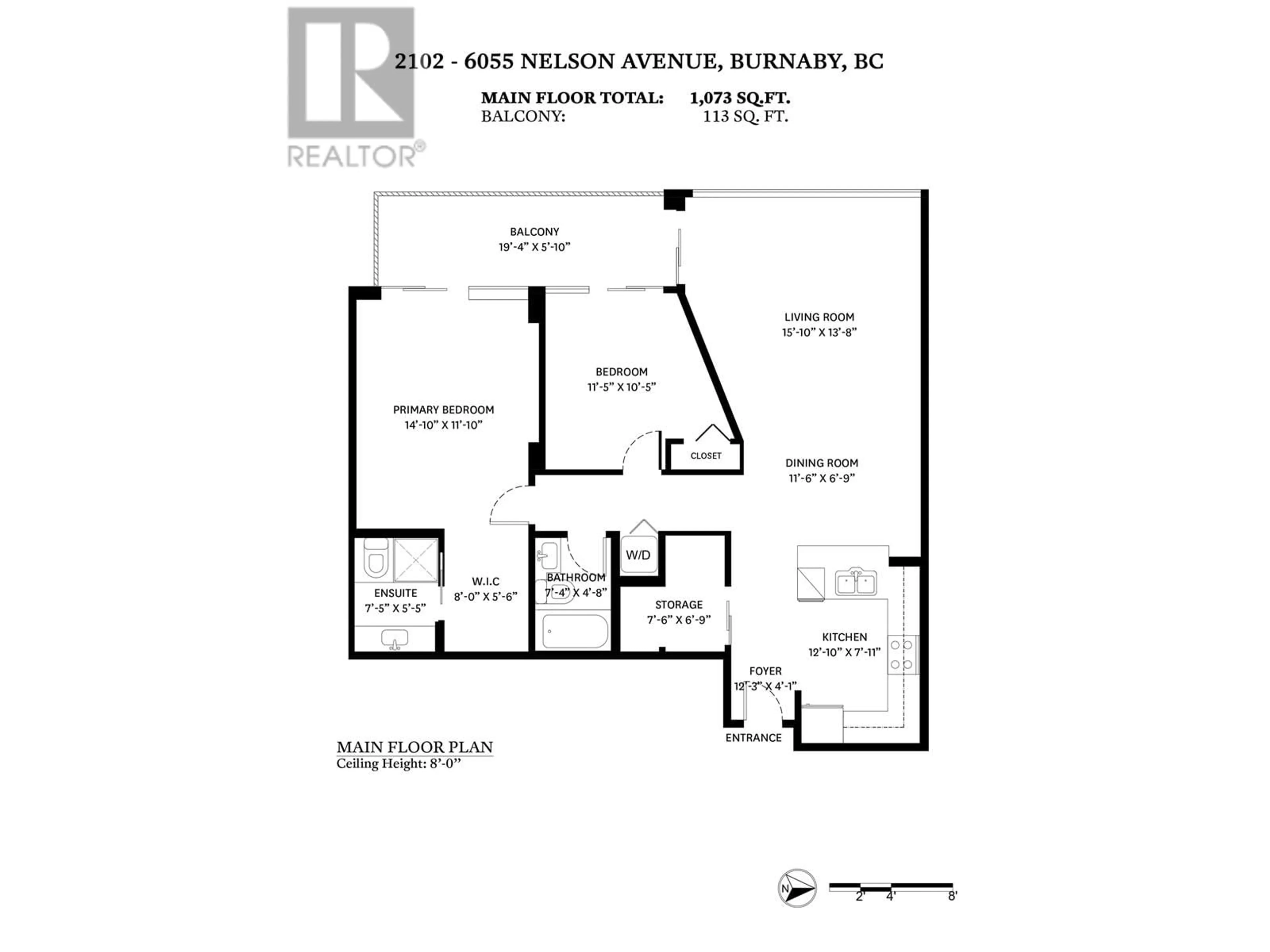 Floor plan for 2102 6055 NELSON AVENUE, Burnaby British Columbia V5H4L4