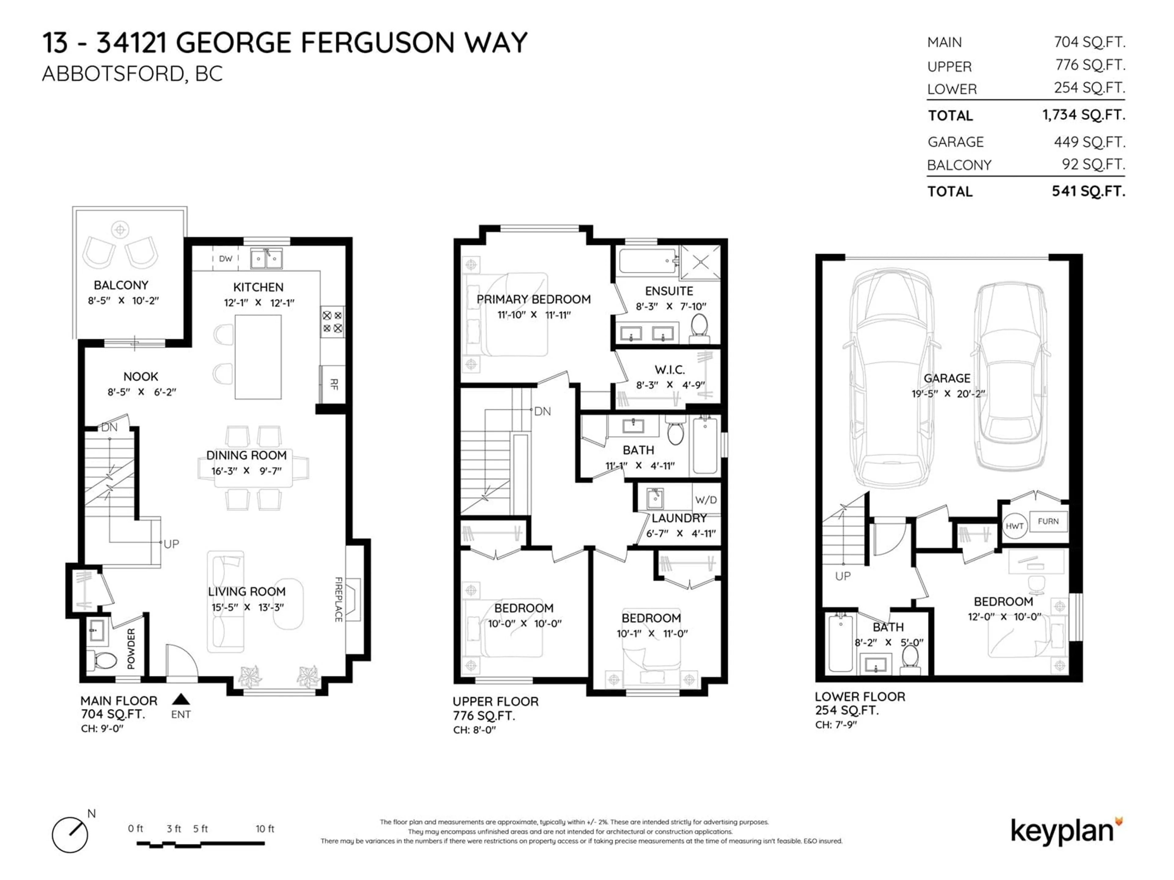 Floor plan for 13 34121 GEORGE FERGUSON WAY, Abbotsford British Columbia V2S0K4