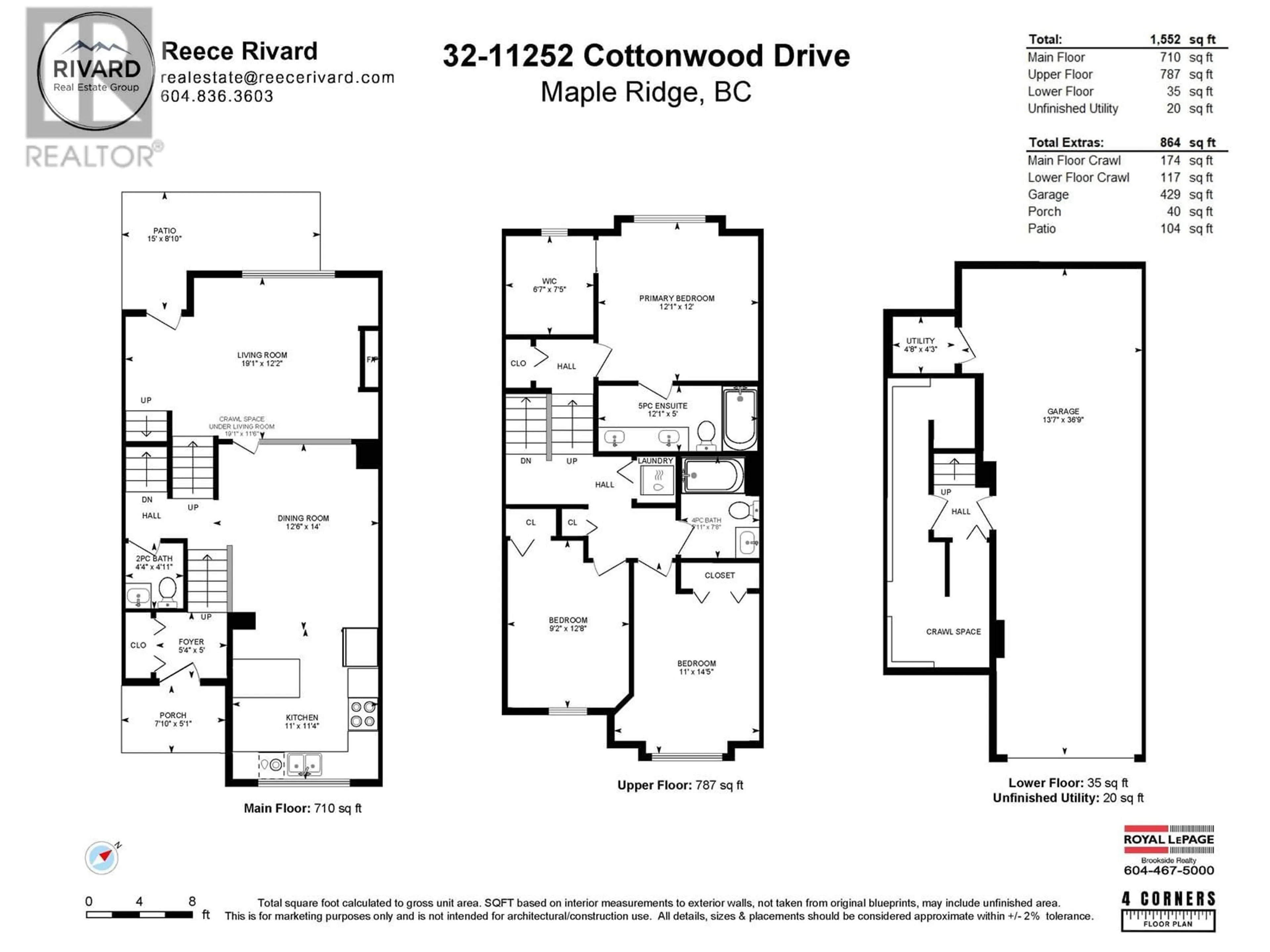 Floor plan for 32 11252 COTTONWOOD DRIVE, Maple Ridge British Columbia V2X9B1