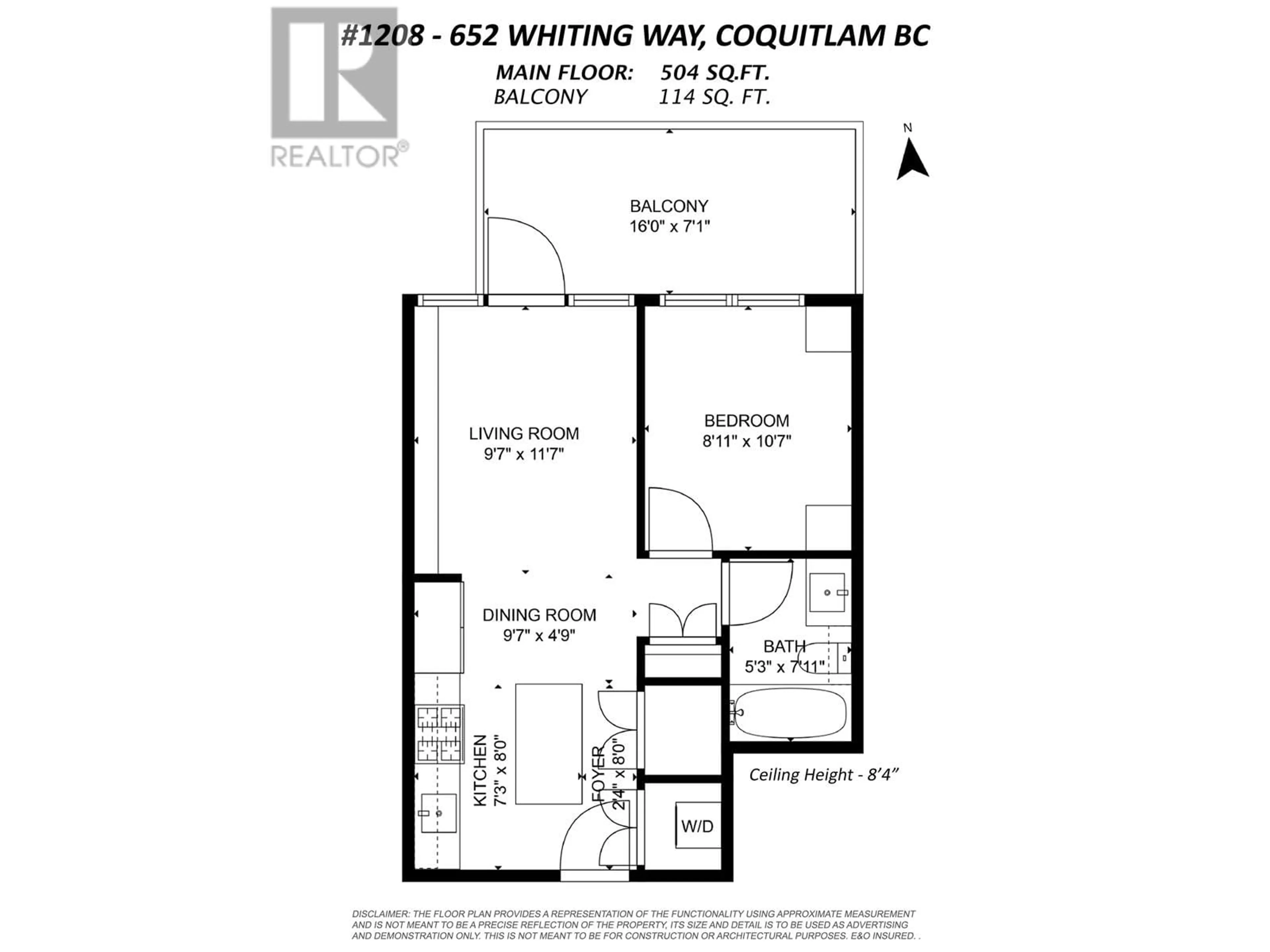 Floor plan for 1208 652 WHITING WAY, Coquitlam British Columbia V3J0K3