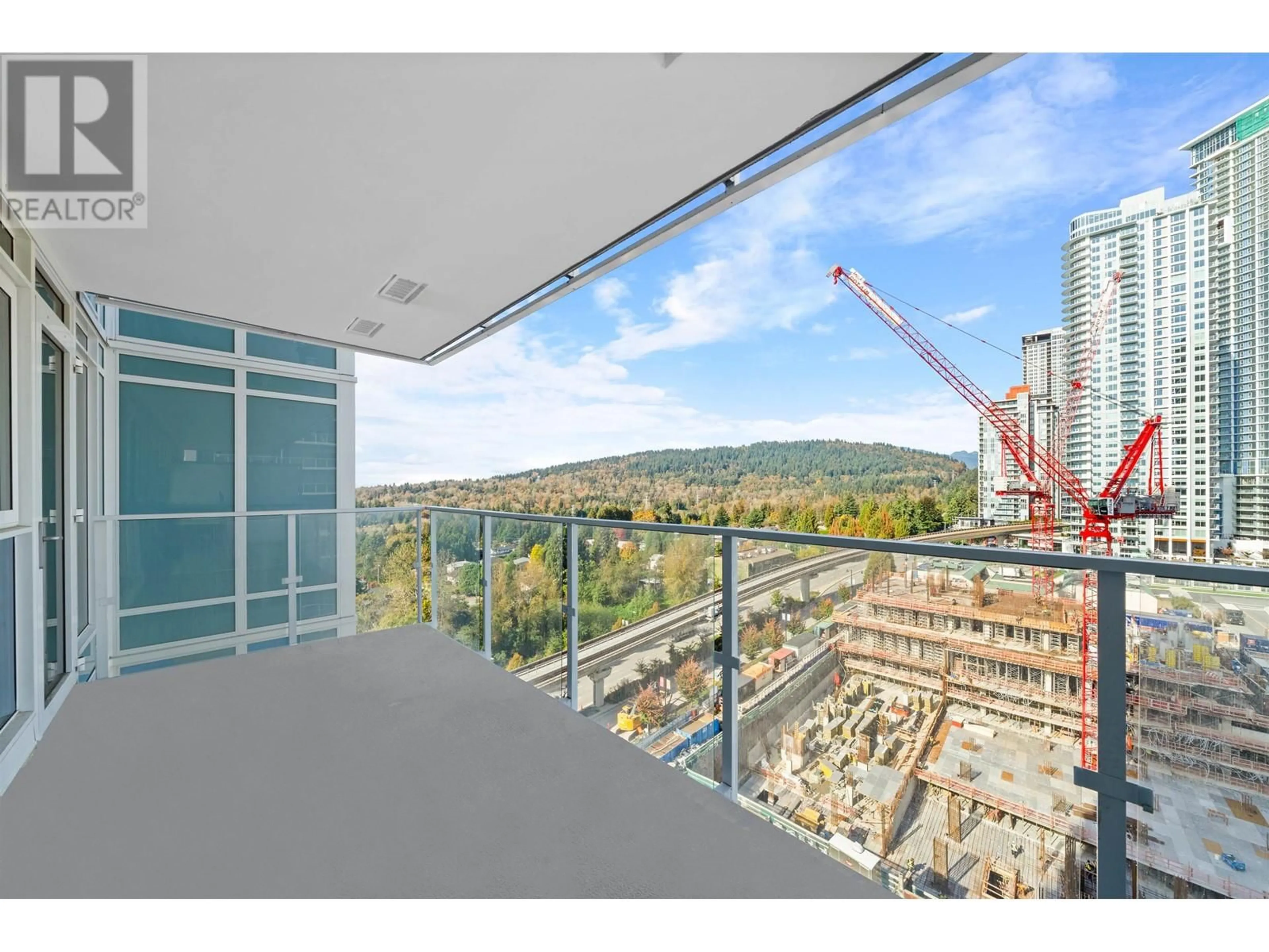 Balcony in the apartment, city buildings view from balcony for 1208 652 WHITING WAY, Coquitlam British Columbia V3J0K3