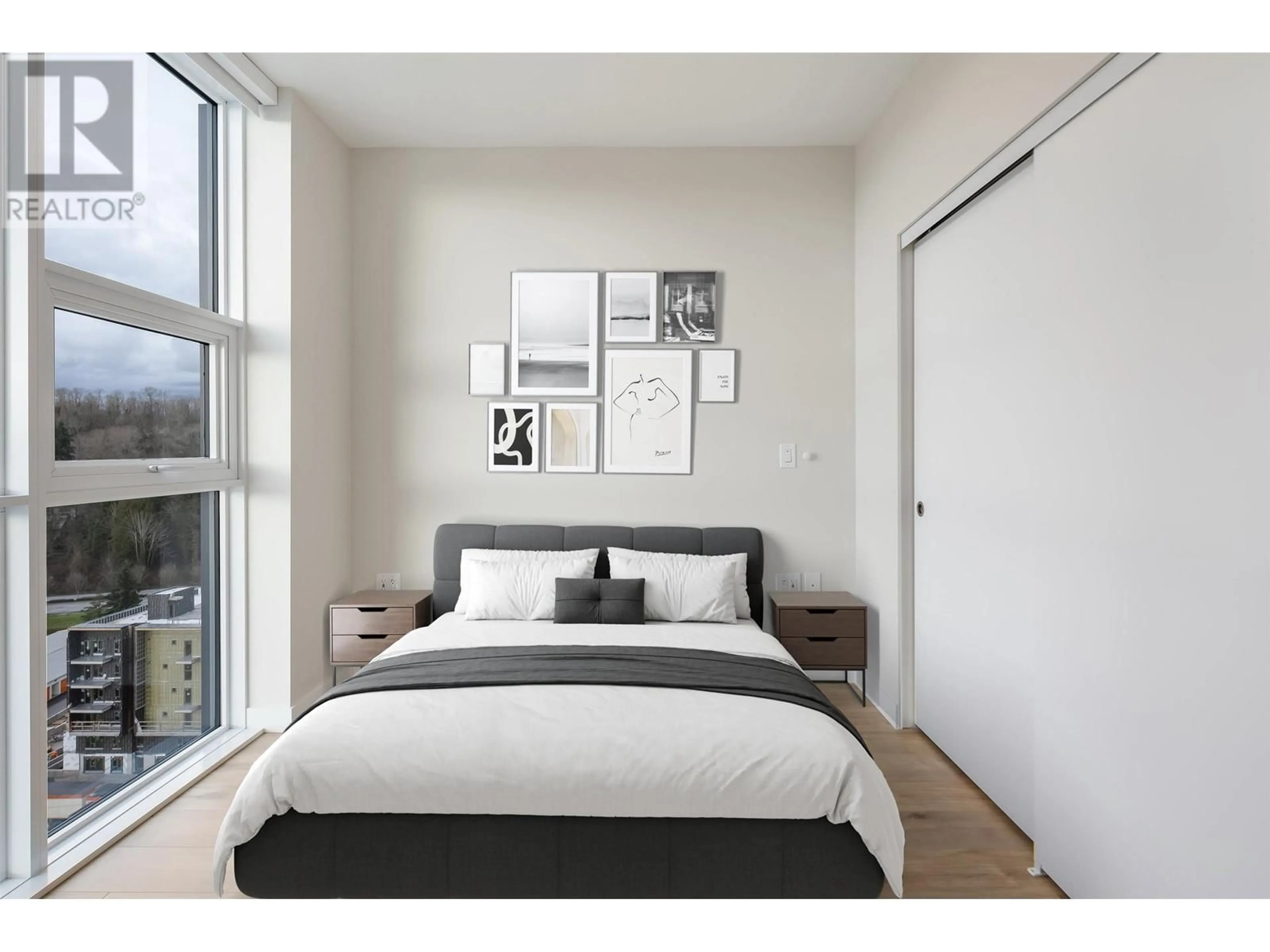 Bedroom with bed, unknown for 1502 - 3430 KENT AVENUE SOUTH, Vancouver British Columbia V5S0G7