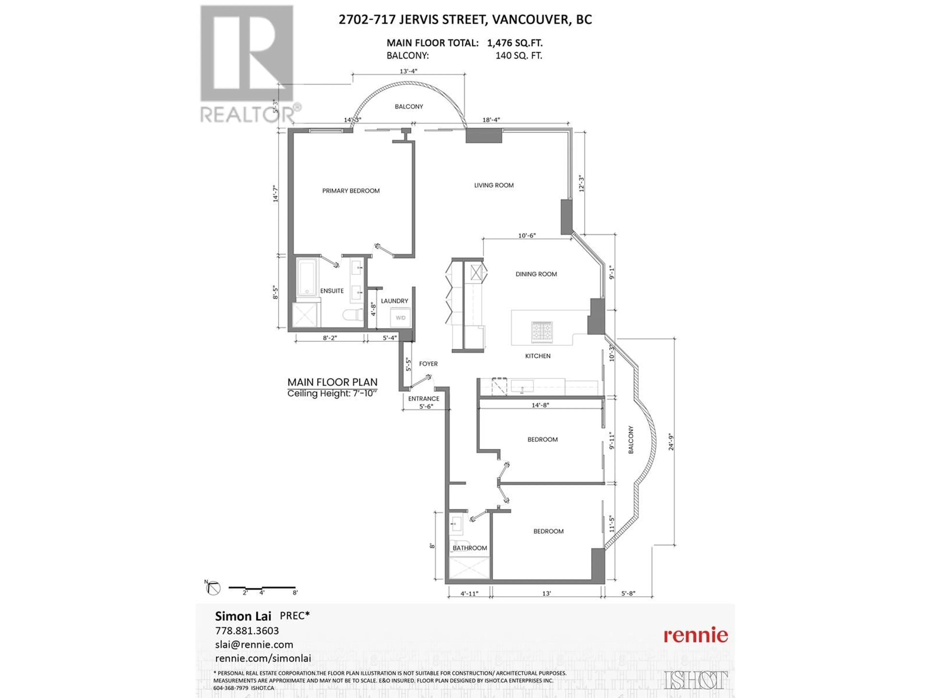 Floor plan for 2702 717 JERVIS STREET, Vancouver British Columbia V6E4L5