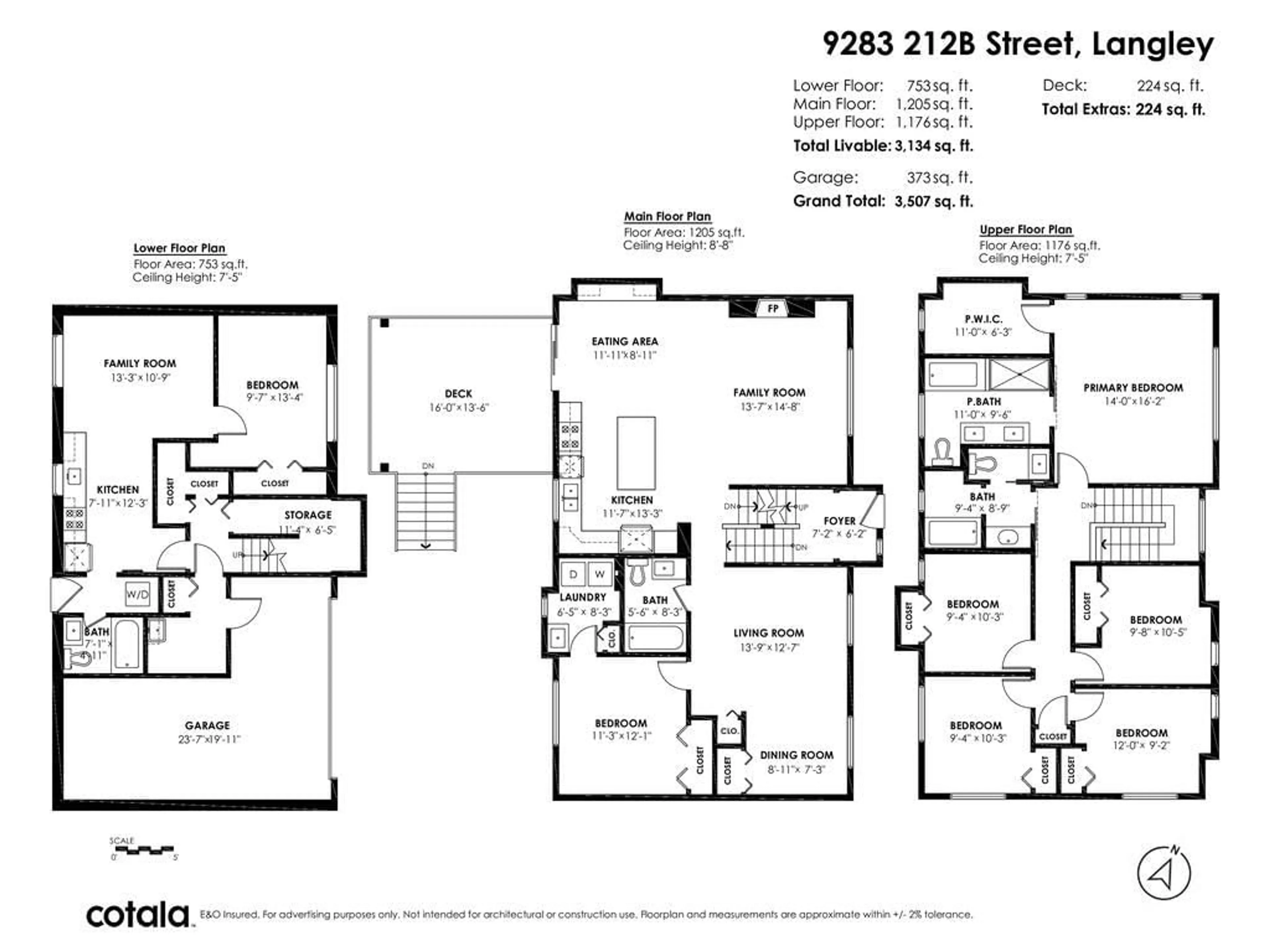 Floor plan for 9283 212B STREET, Langley British Columbia V1M1K9