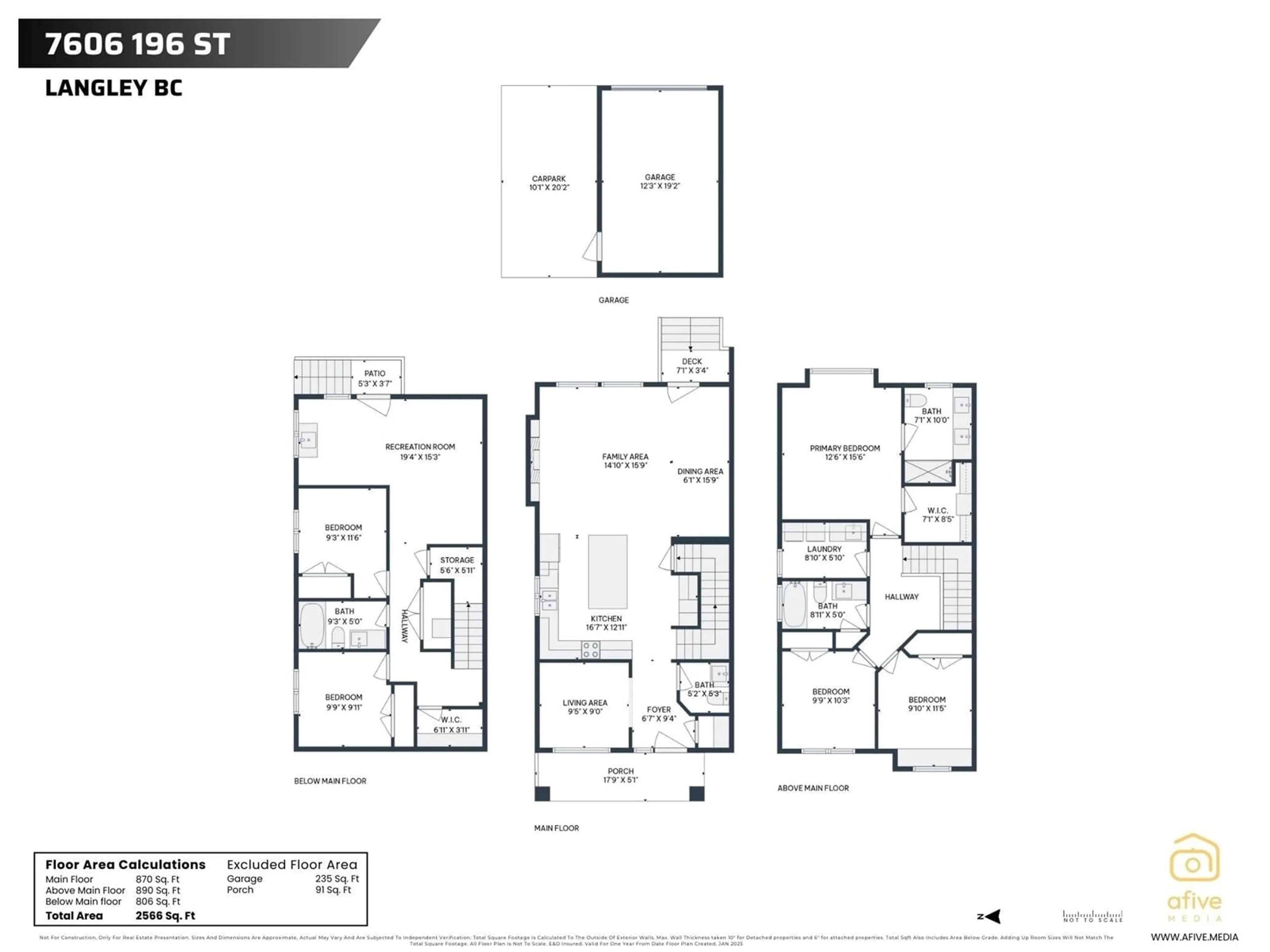Floor plan for 7606 196, Langley British Columbia V2Y3V2