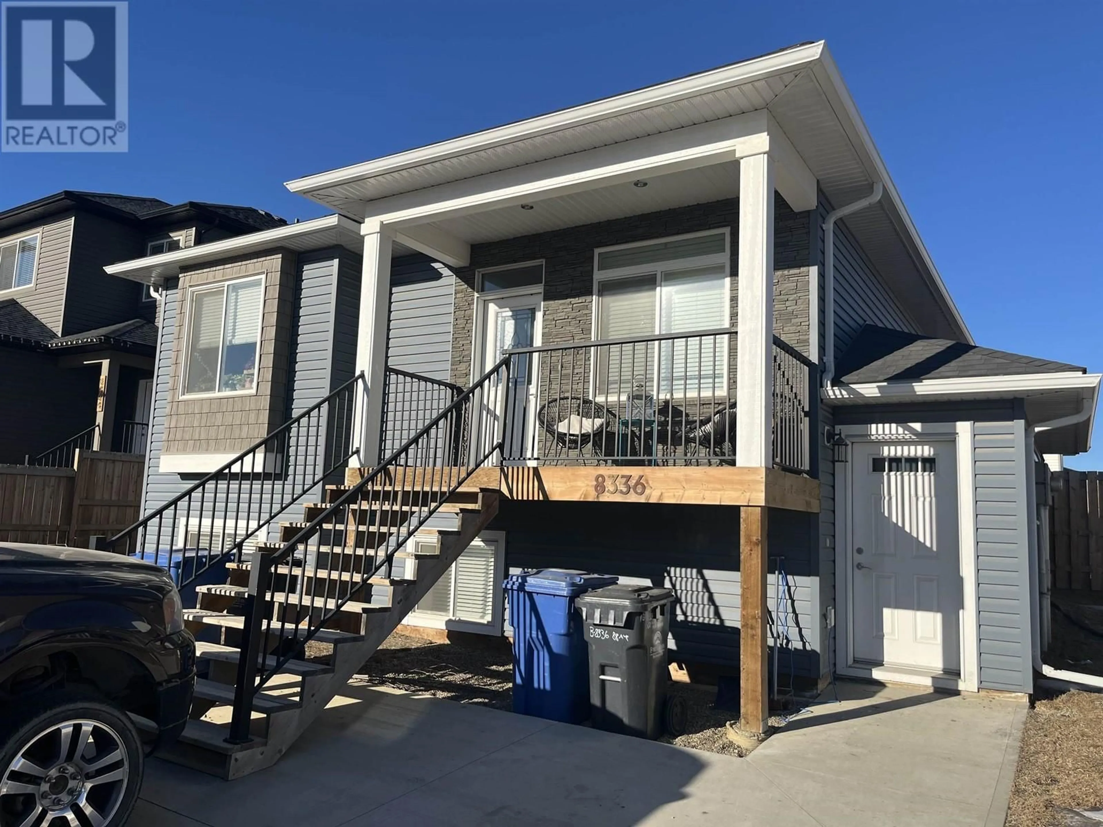 Home with vinyl exterior material, street for 8336 88 AVENUE, Fort St. John British Columbia V1J0S2